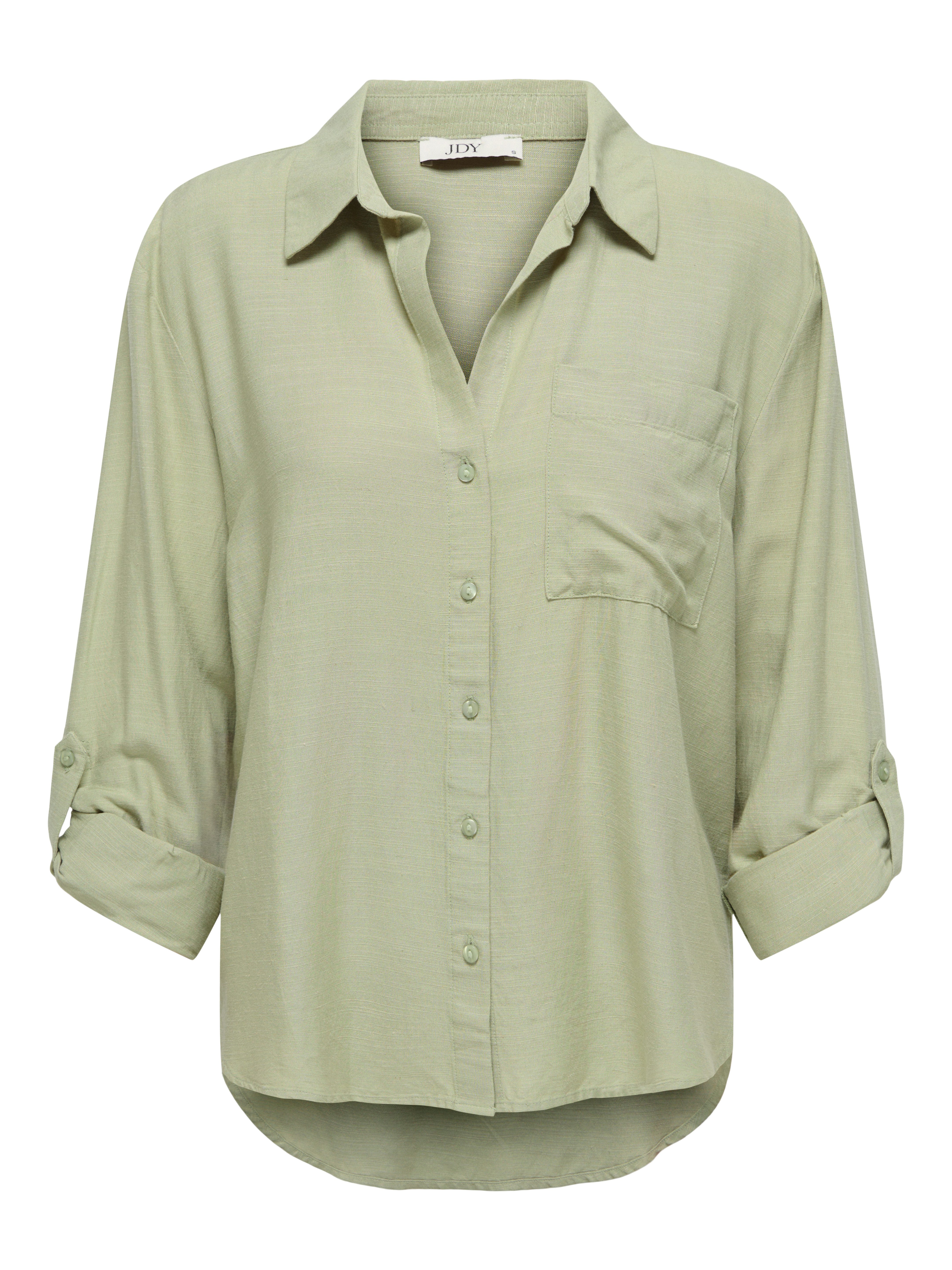 JDY Hemdbluse JDYCAYA LINEN LOOSE L/S SHIRT WVN DIA mit Leinen