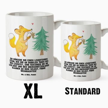 Mr. & Mrs. Panda Tasse Fuchs Weihnachtsbaum - Weiß - Geschenk, XL Tasse, Weihnachtsdekorati, XL Tasse Keramik, Einzigartiges Design