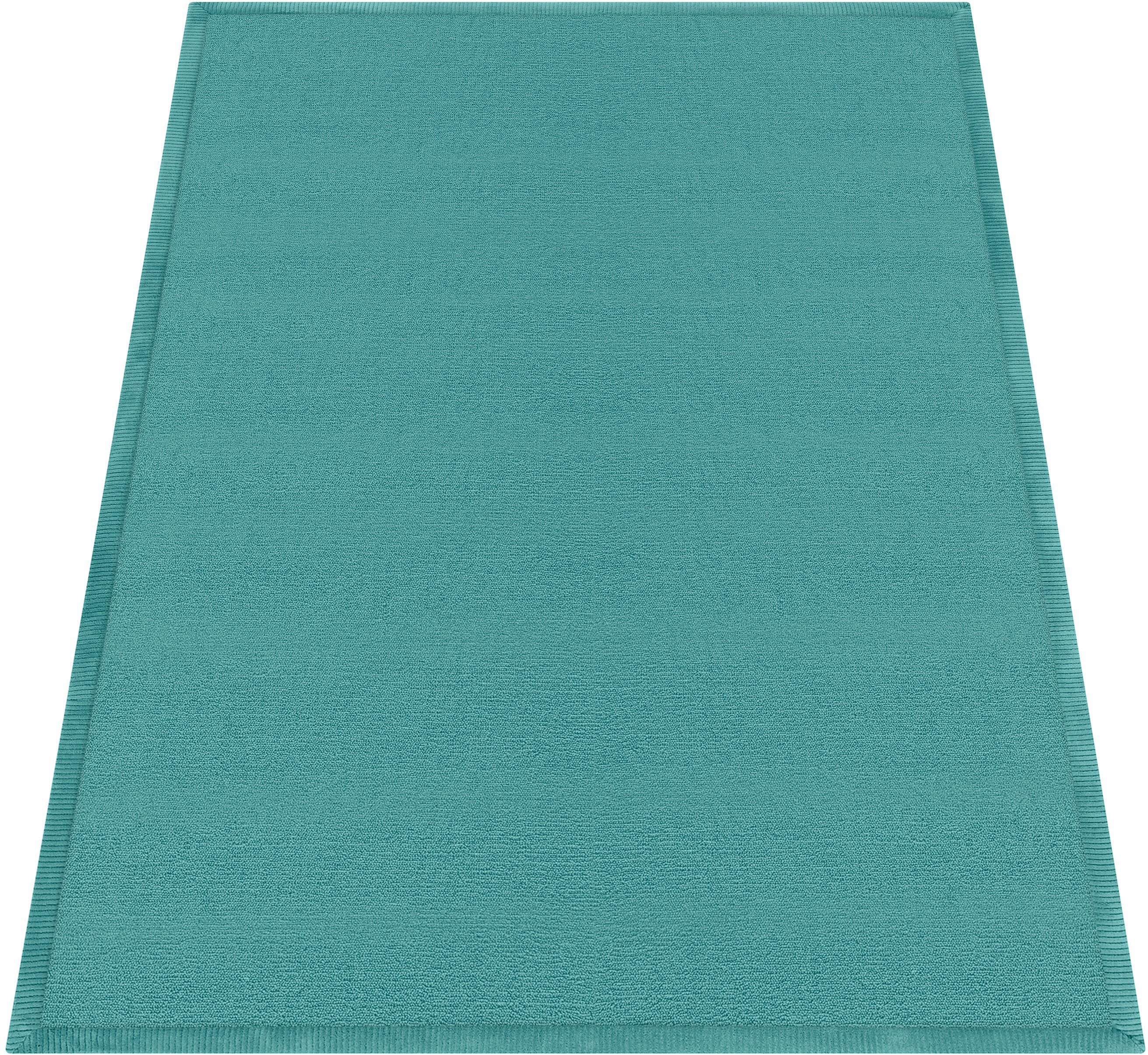 Paco Home Teppich Tatami 475, rechteckig, Höhe: 24 mm, Kurzflor, Uni-Farben, mit Memory Foam, waschbar