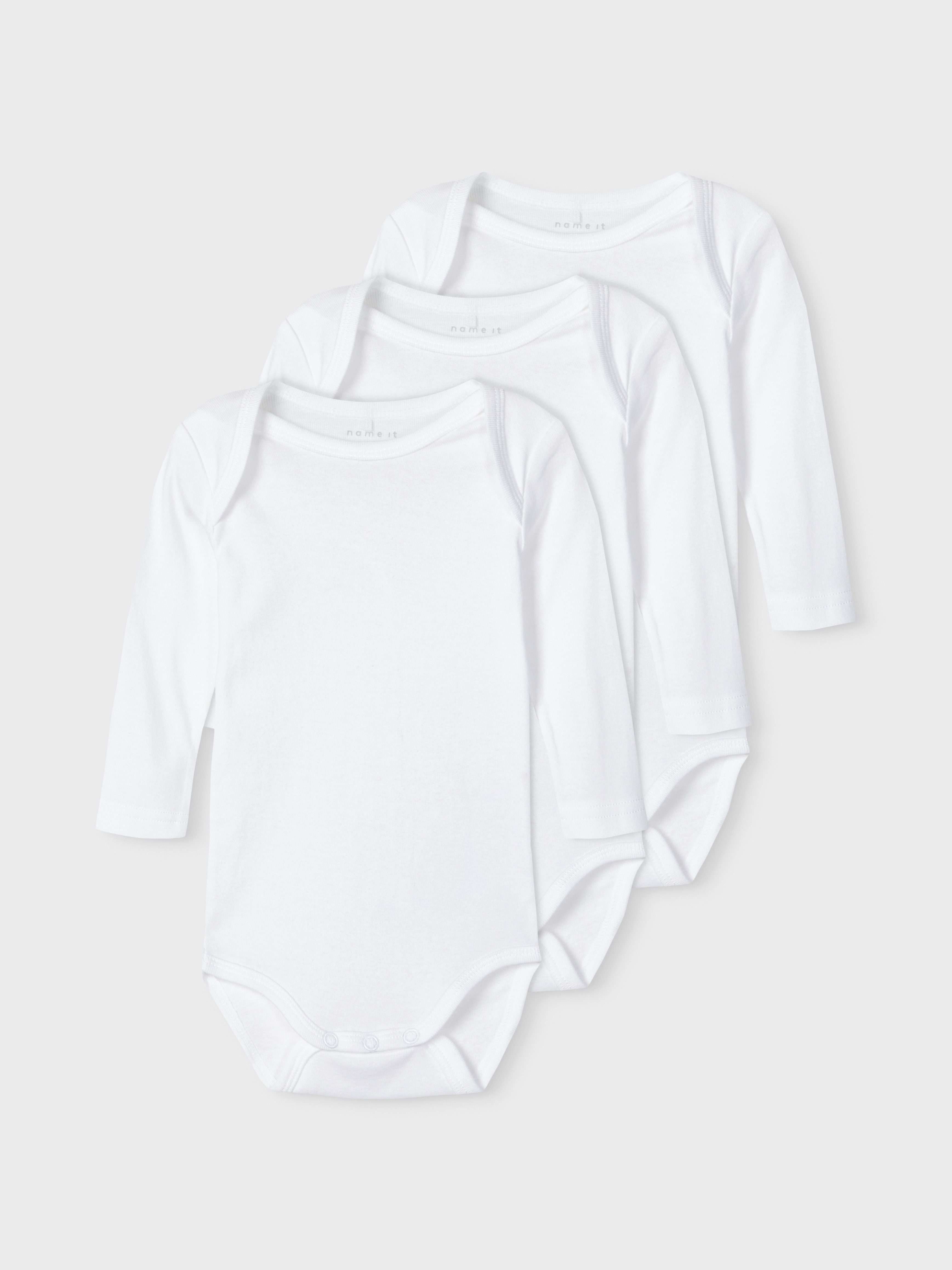 name it Body NBNBODY 3P LS SOLID NOOS (Packung, 3-tlg)