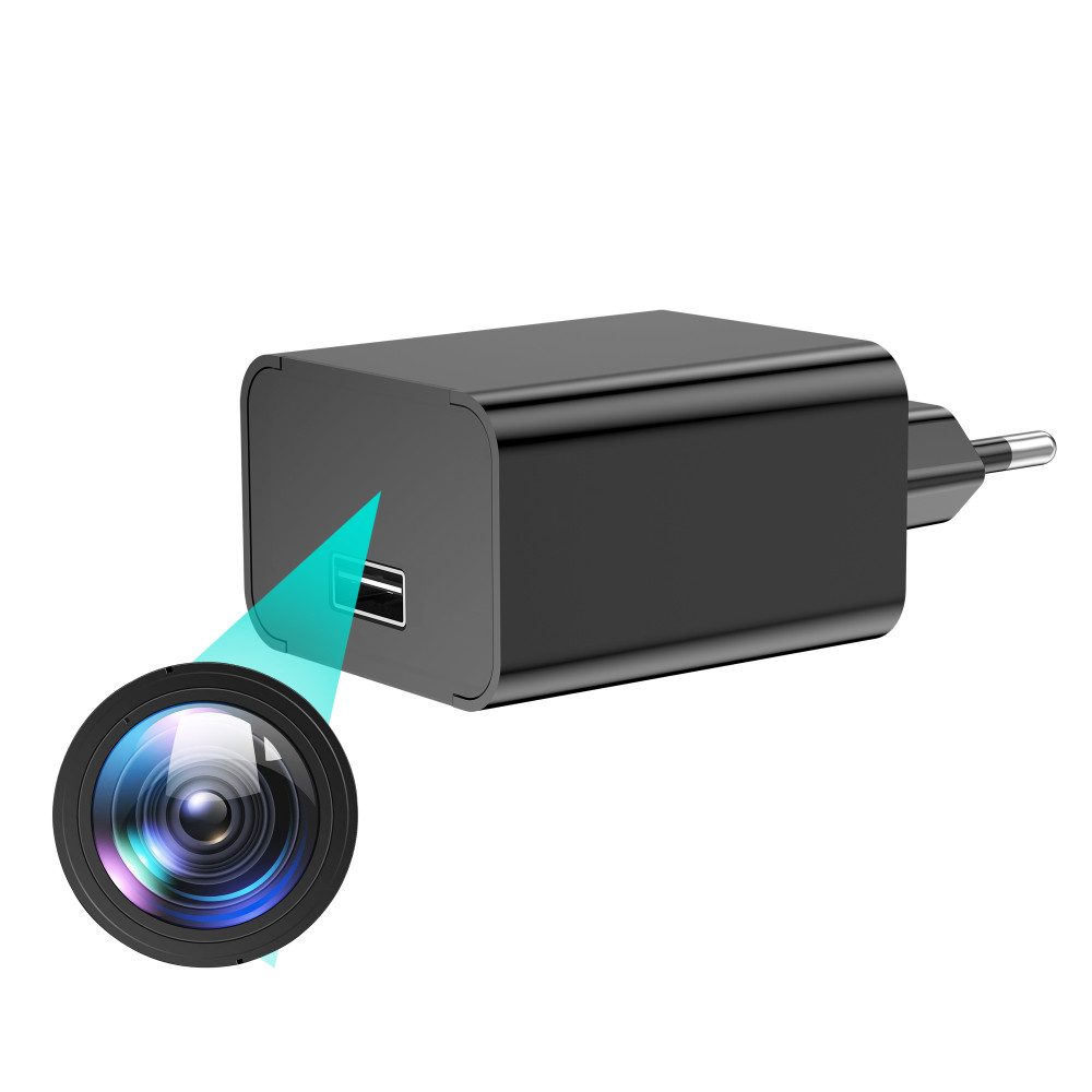 SpionProfi Überwachungskamera Mini Kamera FULL HD Usb Ladegerät Video Ton Aufnahme Überwachung (Innenbereich, Ladegerät versteckte Mini Kamera inkl. Nachtsicht  – Bild 2 von 2