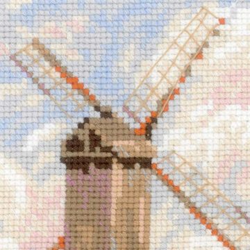 Riolis Kreativset Riolis Kreuzstich-Set "Windmühle in Knokke nach Pissarros", Zählmuster, (embroidery kit by Marussia)