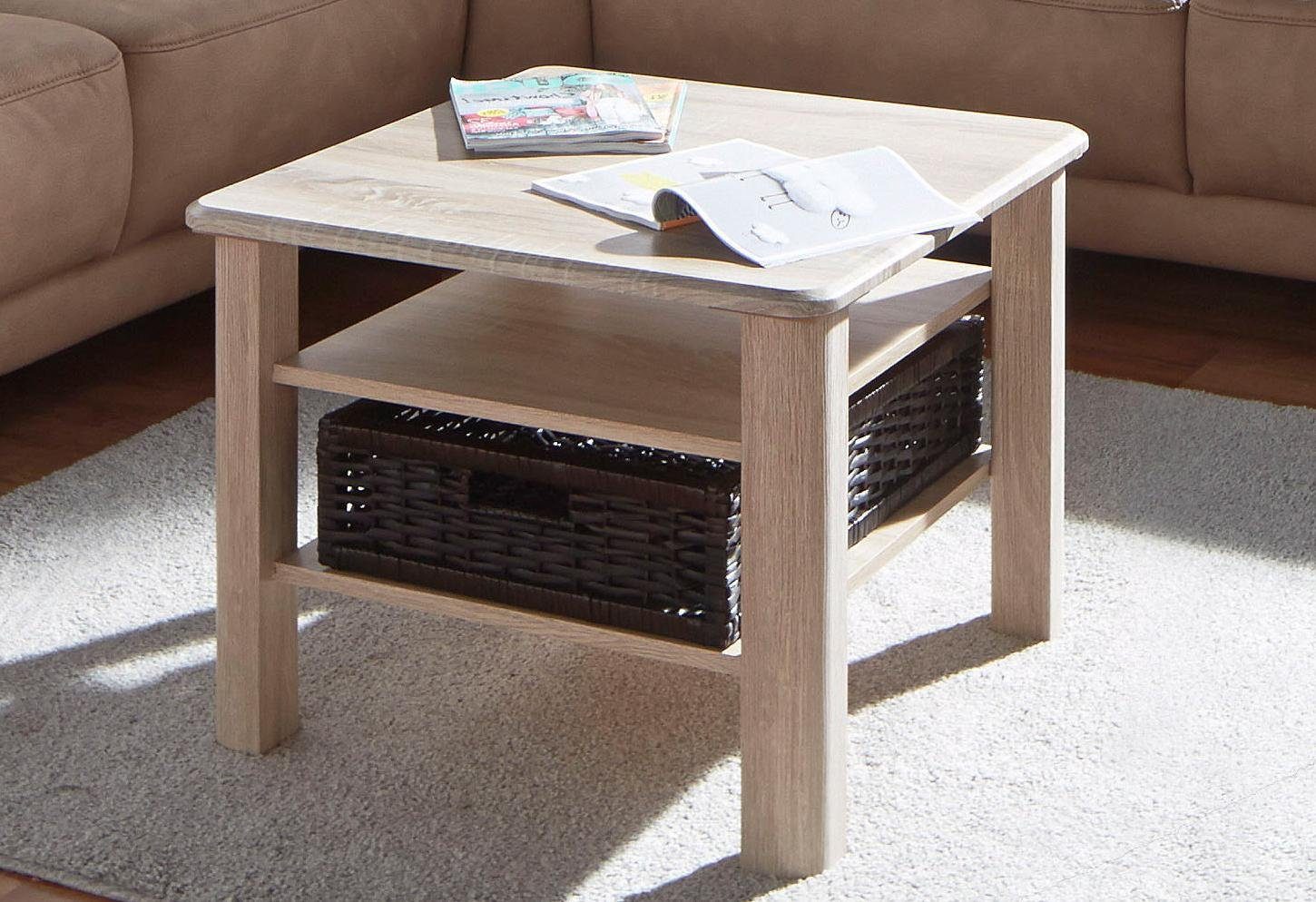 PRO Line Couchtisch, quadratisch mit 1 Ablagekorb hell online kaufen | OTTO