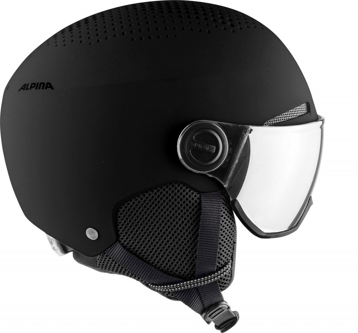 Skihelm Alpina Arber Visor Q-Lite Skihelm Snowboardhelm black matt A9228