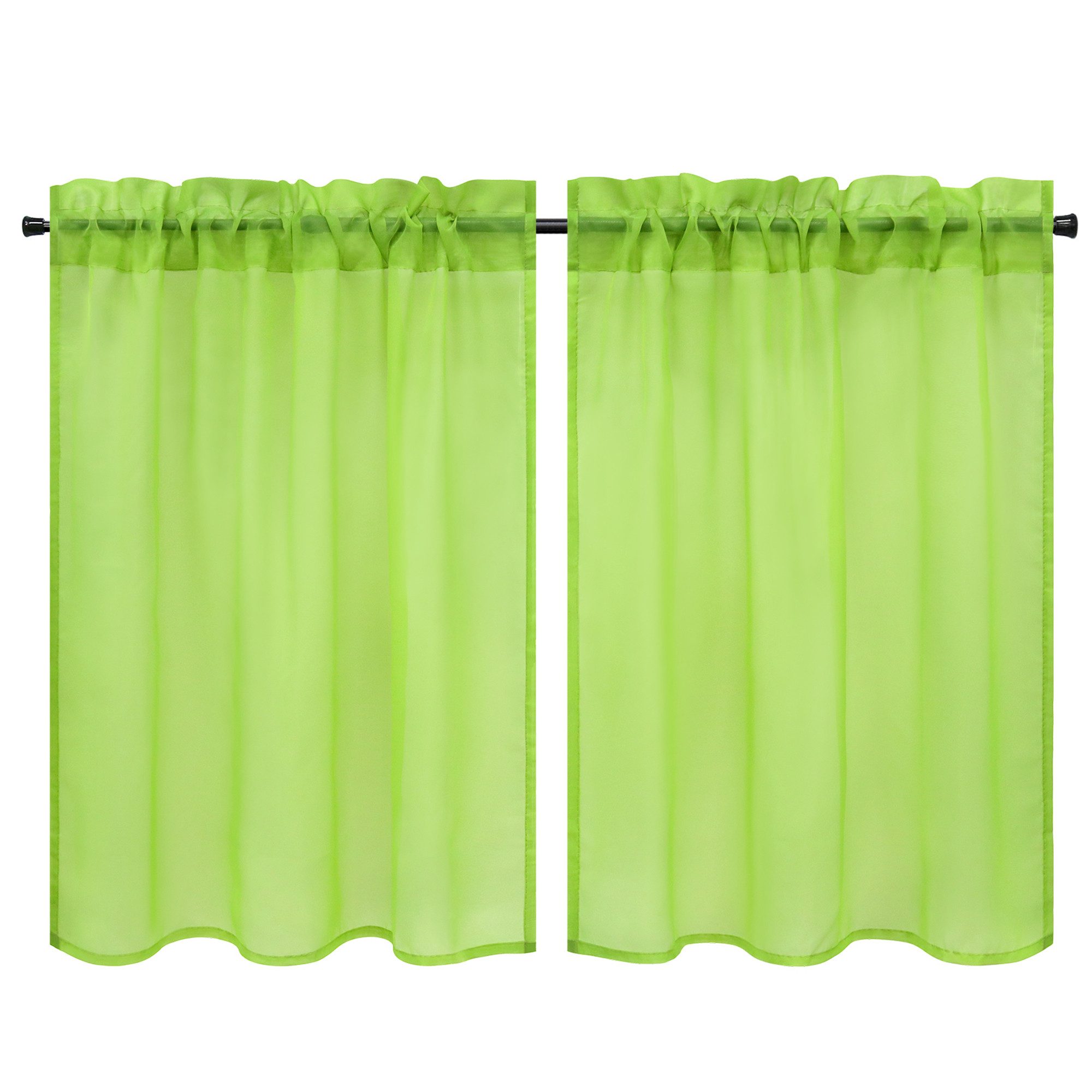 Joyswahl Scheibengardine (2 St), Stangendurchzug, transparent, Voile Kurzst günstig online kaufen