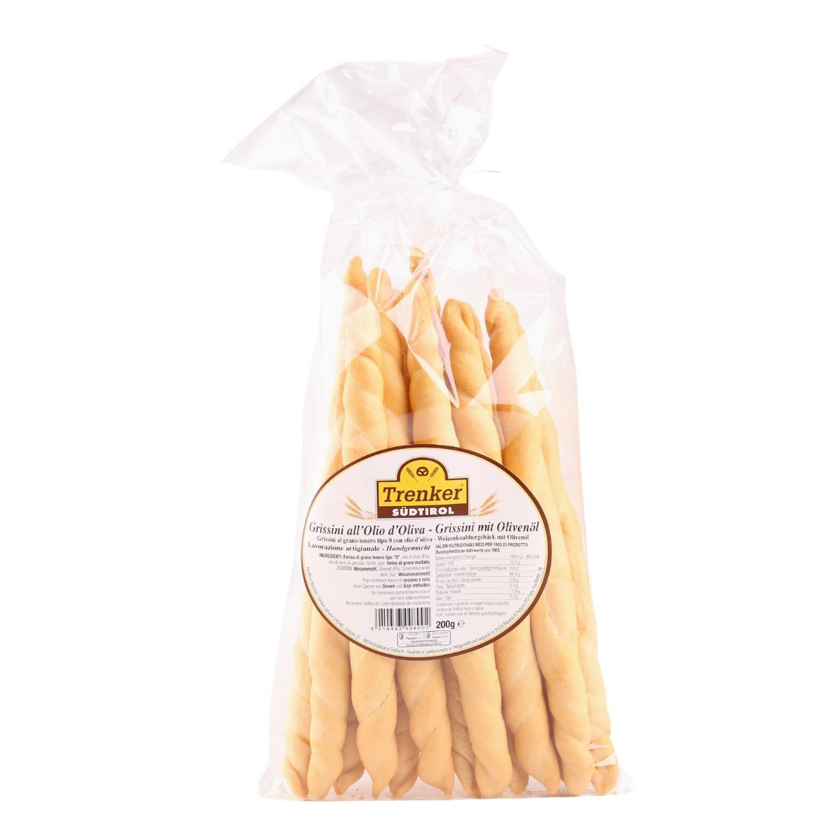 Trenker Knabberei Grissini mit Olivenöl, handgemacht, 200 g, 200 g