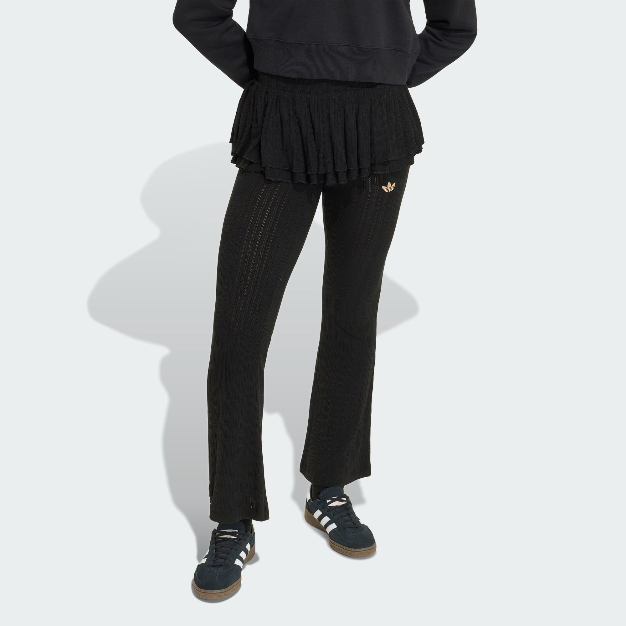 adidas Originals Leggings STRICK-LEGGINGS, SCHMAL GESCHNITTEN, RÜSCHEN (1-tlg)