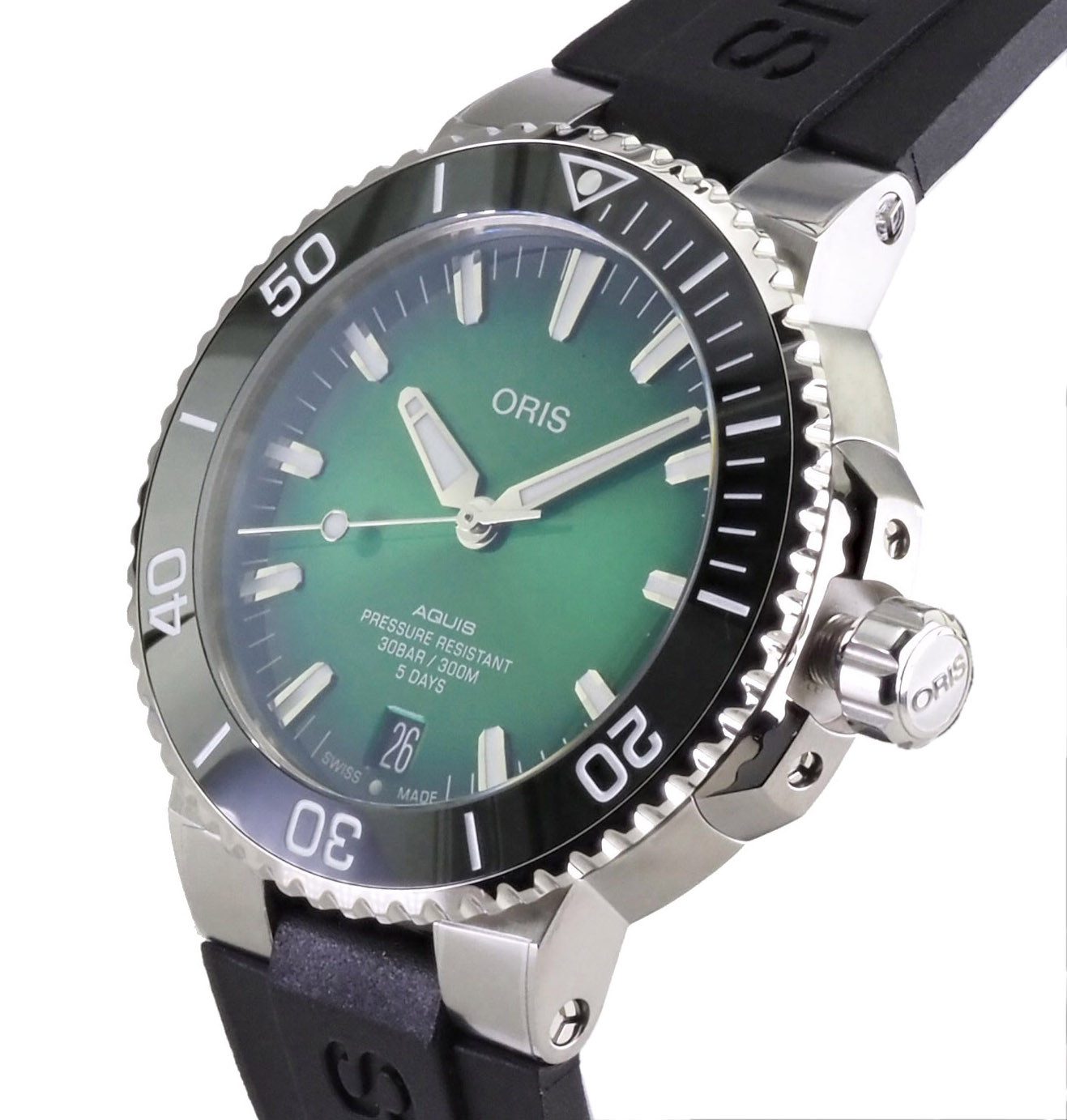 Oris Automatikuhr Herren Uhr 43,5 mm Ø Swiss Made 01 400 7763 4157-07 4 24 74EB Aquis Date, bis 120 Std Gangreserve