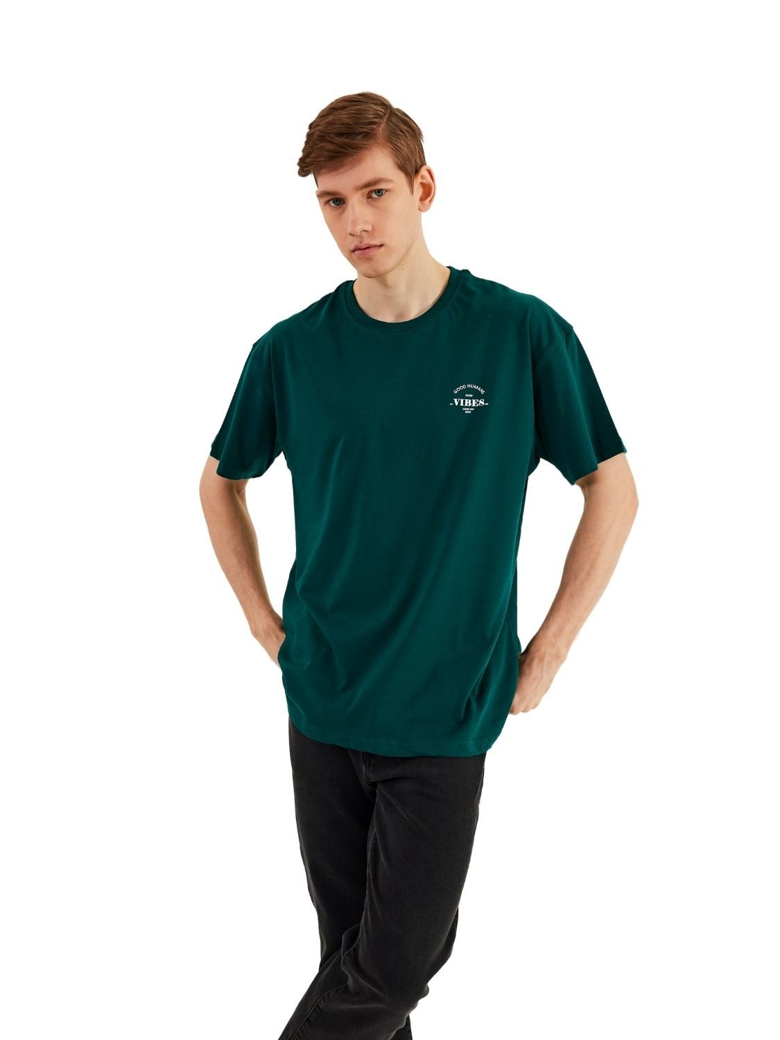 COMEOR Oversize-Shirt Herren T-Shirt: Trendige Urban Streetwear für lässige Styles (1-tlg) mit individuellem Print – Bild 5 von 5