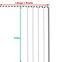 Scheibengardine nach Maß »PUSTEBLUME«, Gerster, Durchzuglöcher (1 Stück), Höhe 50 cm, Bild 6