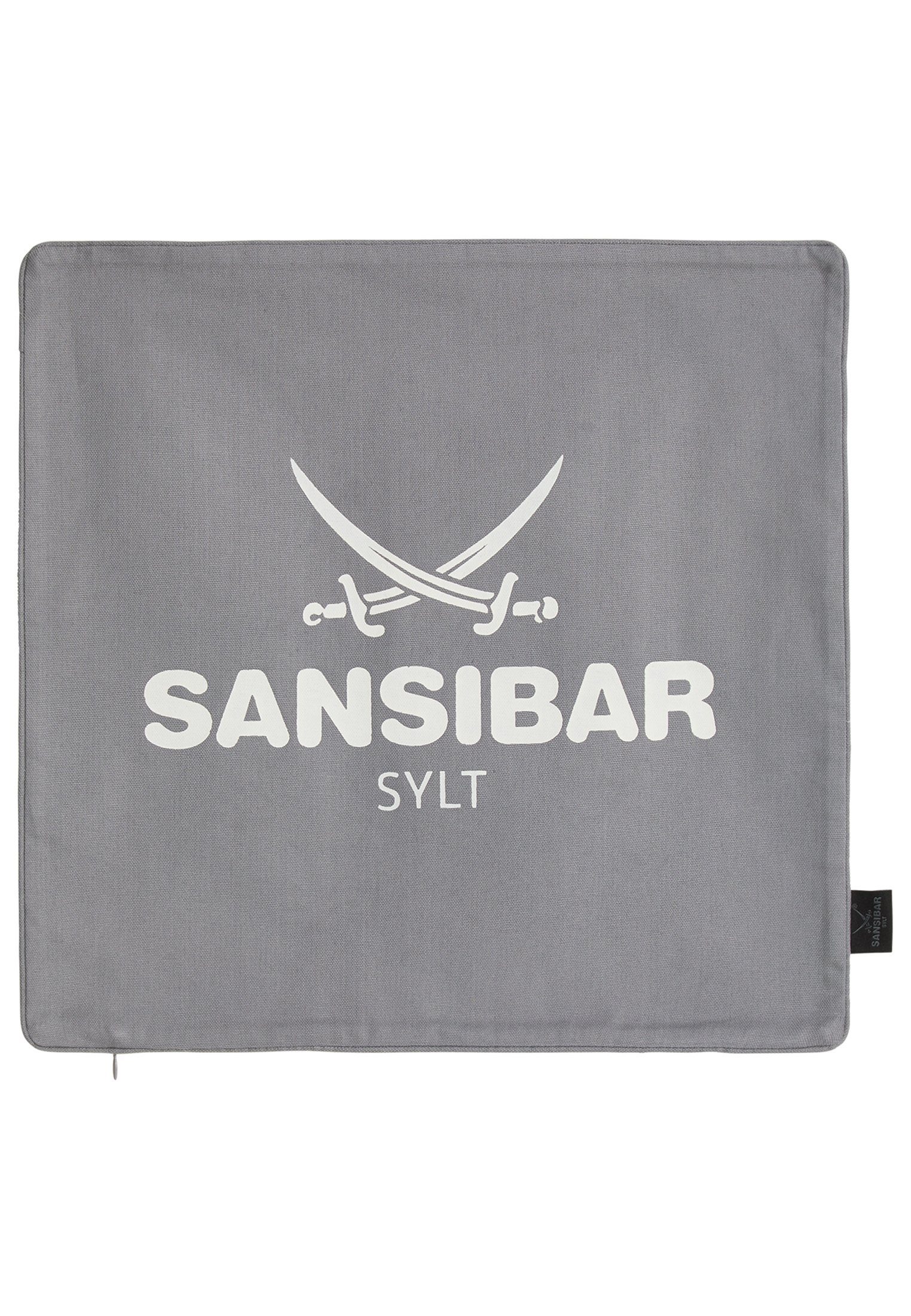 Sansibar Sylt Kissenhülle Kissenbezug Sansibar Sylt Kissenhülle, Sansibar Logo Druck, 45x45 cm, mit Logo-Schriftzug, mit verdecktem Reißverschluss