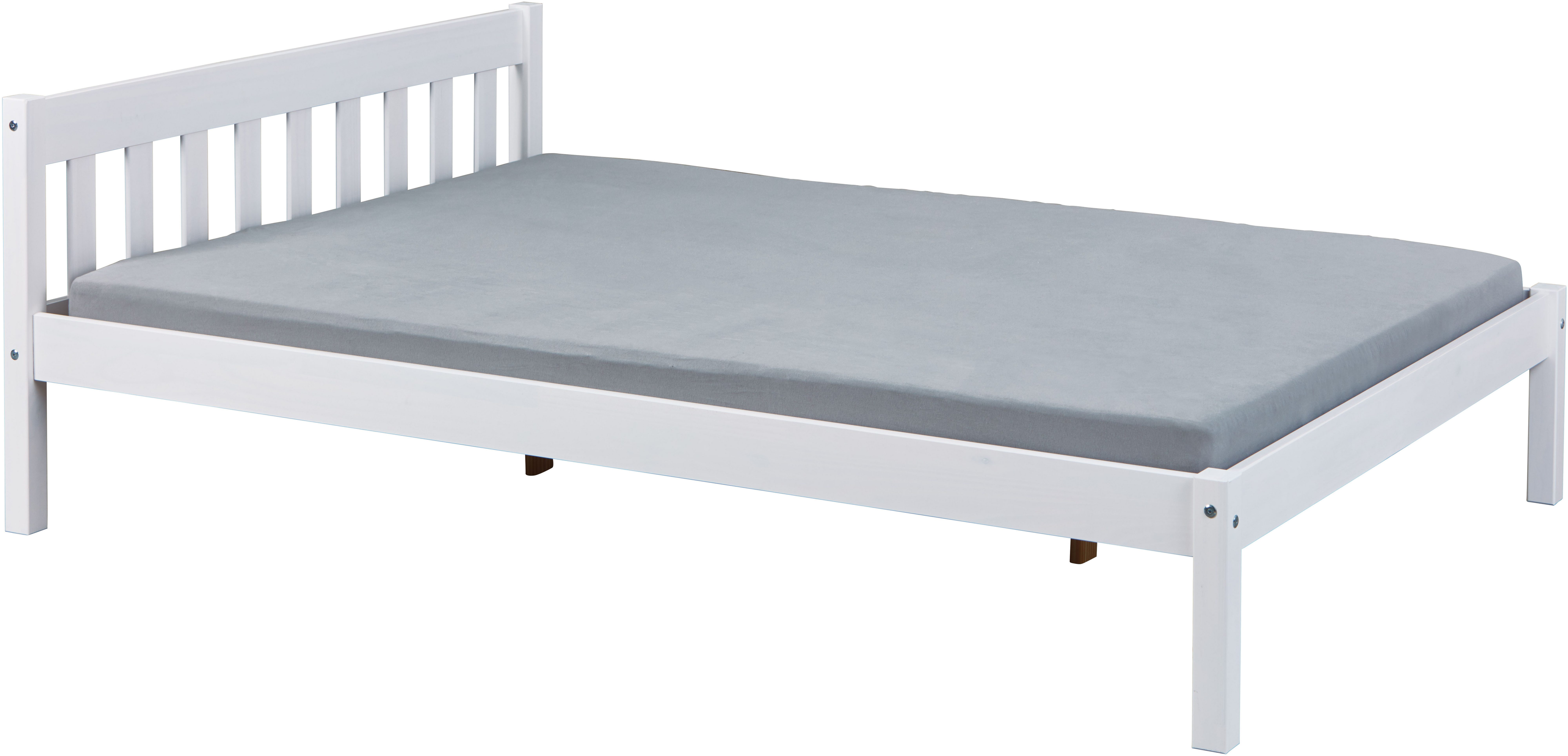 Inter Link Massivholzbett Vilmar, Einzelbett, Doppelbett, Gästebett, Jugendbett, Kiefer Massiv, ohne Lattenrost, 90/140 x 200 cm
