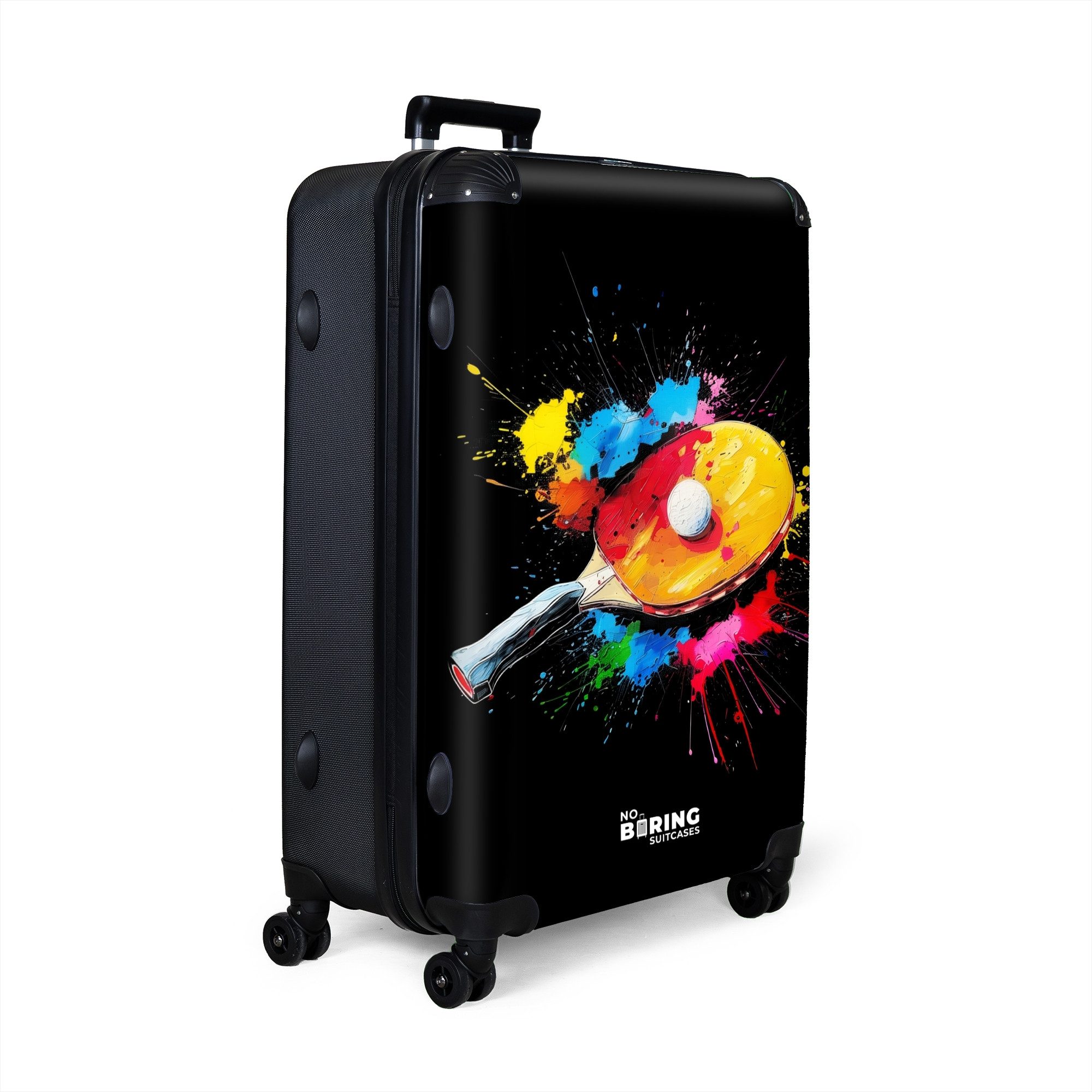 NoBoringSuitcases.com© Hartschalen-Trolley Tischtennis mit bunten Farben günstig online kaufen