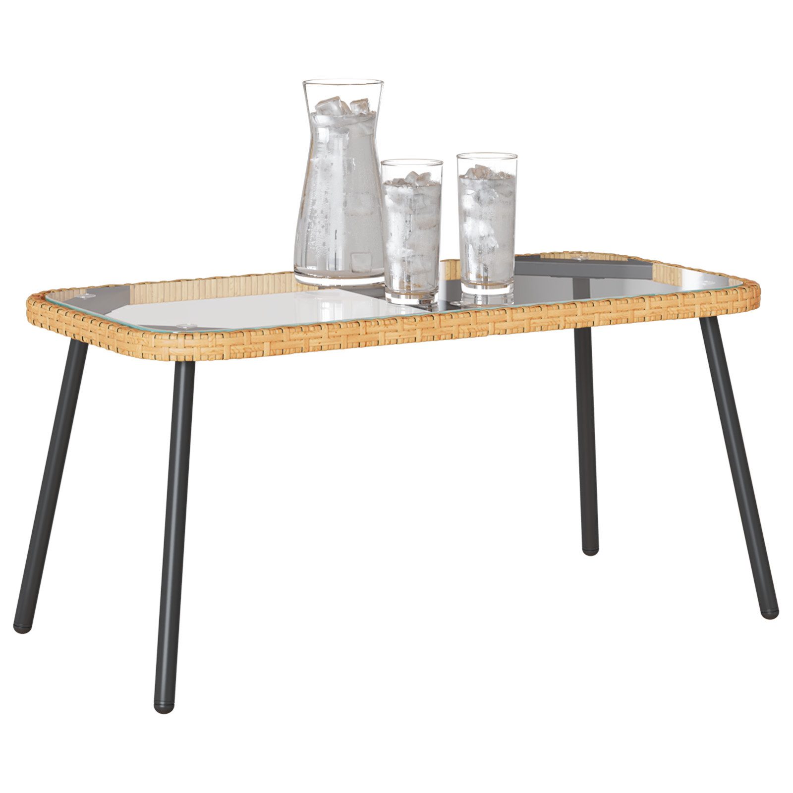 vidaXL Gartentisch Couchtisch Natur 90x45x42 cm günstig online kaufen
