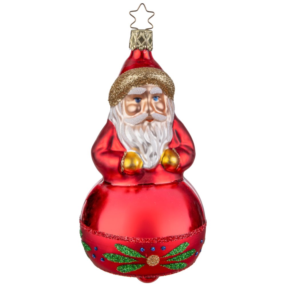 INGE-GLAS® Christbaumschmuck Weihnachtsklang, Glocke 13,5cm (1-tlg), mundgeblasen, handbemalt