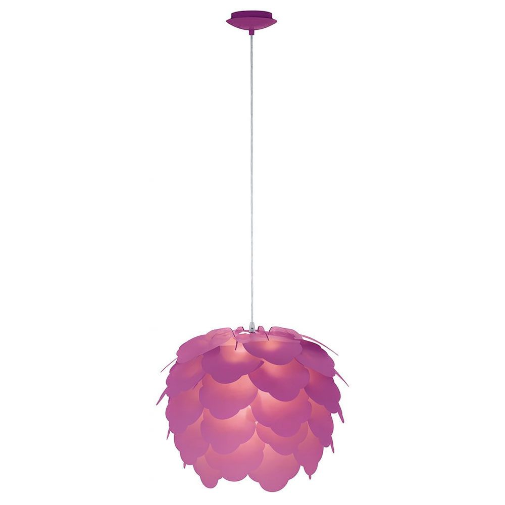 EGLO Kugelleuchte, Leuchtmittel nicht inklusive, Decken Hänge Lampe purple Wohn Ess Zimmer Beleuchtung Blätter