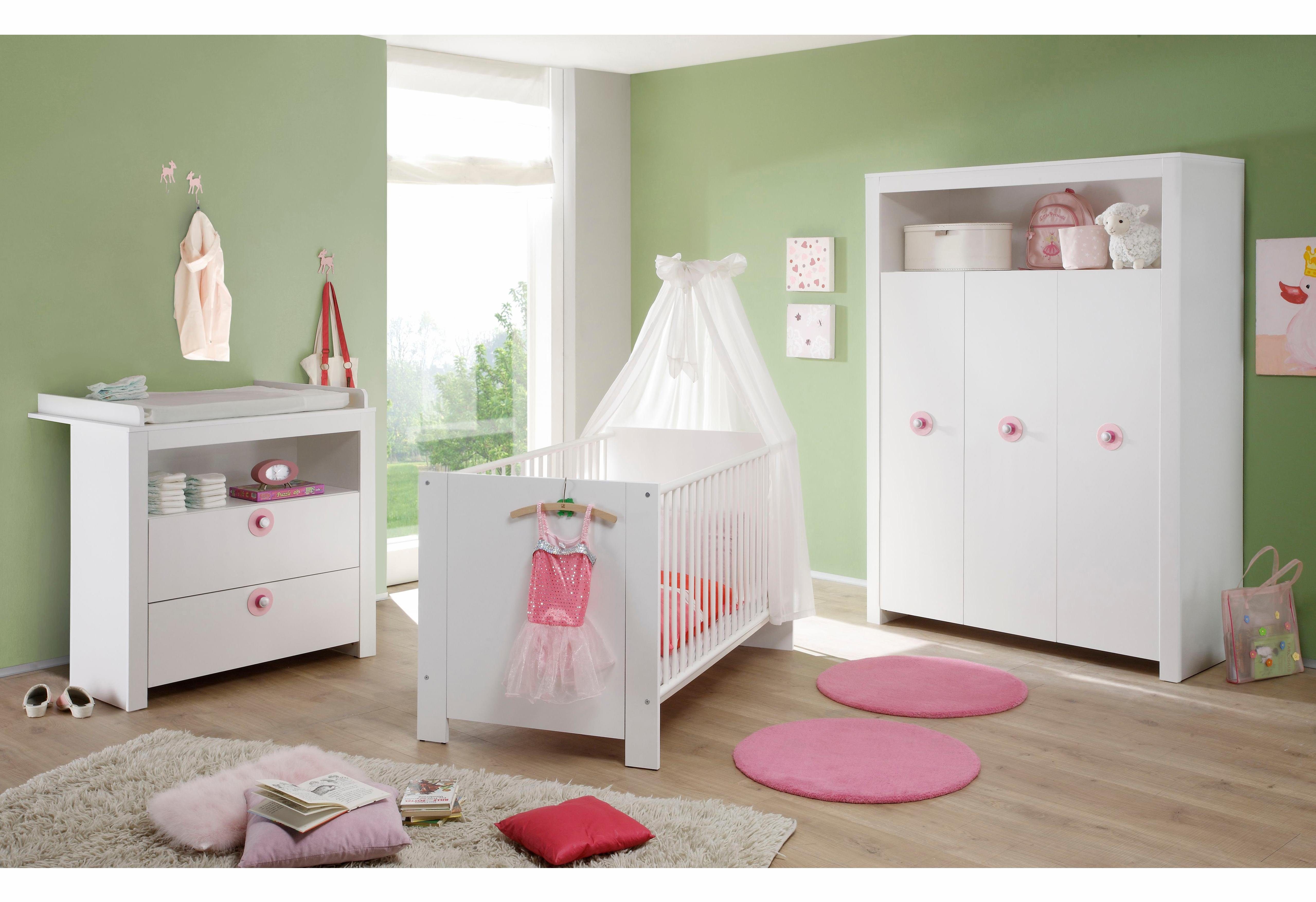 Babyzimmer-Komplettset »Trend«, (Set, 3-tlg), Bett + Wickelkommode + 3 trg.  Schrank online kaufen | OTTO