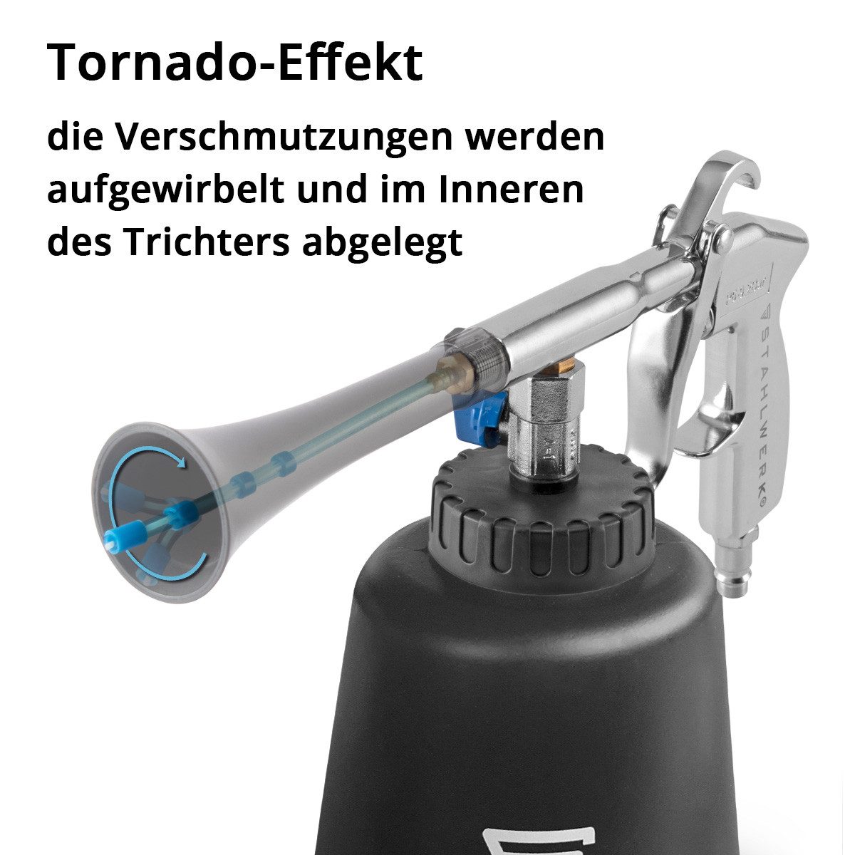 STAHLWERK Druckluftwerkzeug 2 x Druckluft-Reinigungspistole RP-90 ST, (Paket, 3-tlg., Set), zum effektiven Reinigen von verschmutzen Oberflächen
