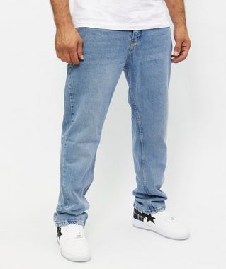 Denim Distriqt Loose-fit-Jeans Lässige Baggy Herren Jeans Hip Hop Jeans Hellblau W32/L34