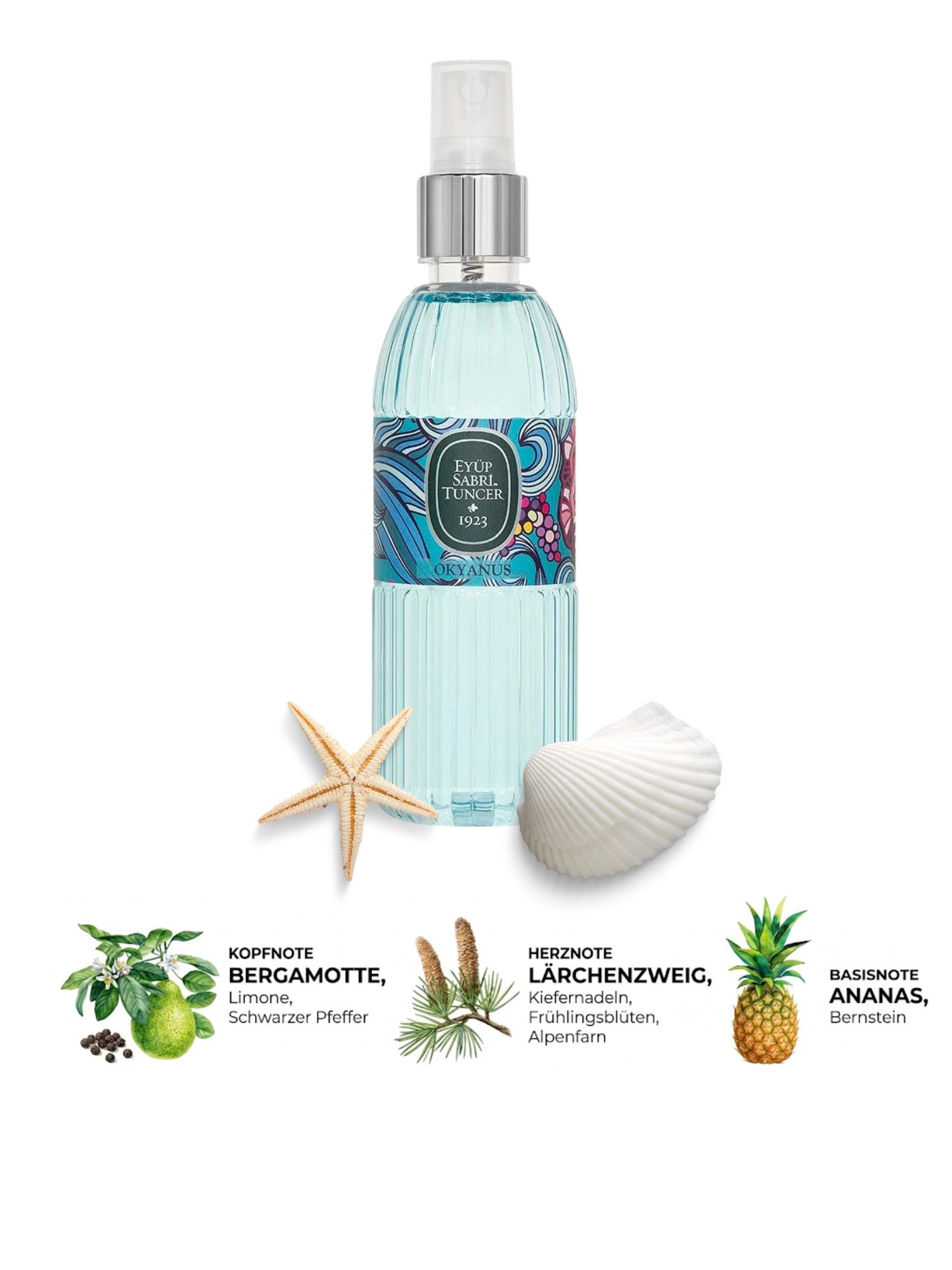 EYÜP SABRI TUNCER Eau de Cologne Eyüp Sabri Tuncer Okyanus Kölnisch Wasser 150ml/400ml – Meeresfrische, Anforderungen verstanden: Kürze, keine Füllsätze, direkt.