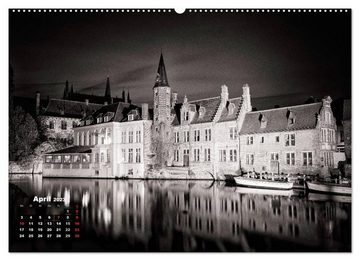 CALVENDO Wandkalender Brügge – Zeitreise ins Mittelalter (Premium, hochwertiger DIN A2 Wandkalender 2023, Kunstdruck in Hochglanz)