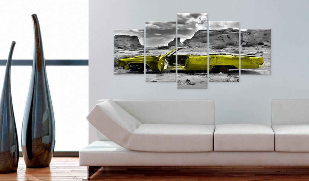 Artgeist Wandbild Yellow car