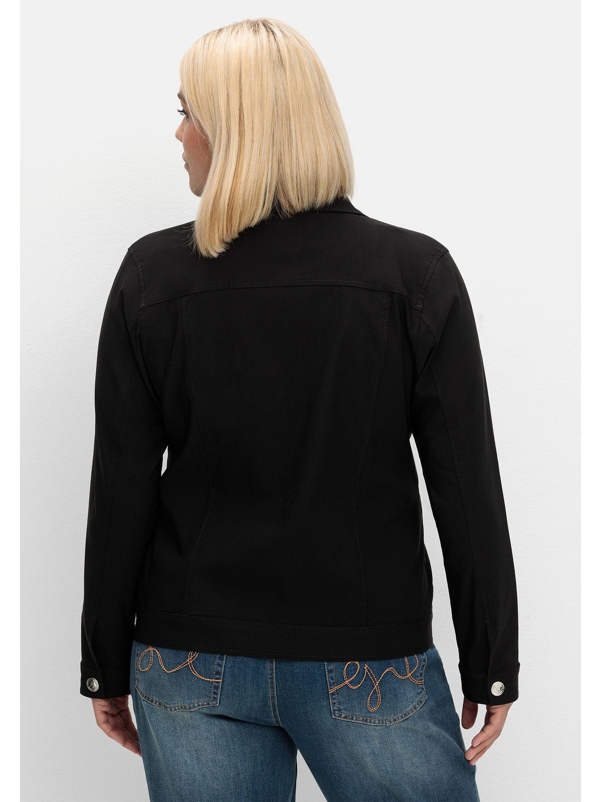 Sheego Kurzjacke Große Größen aus Bengalin, günstig online kaufen