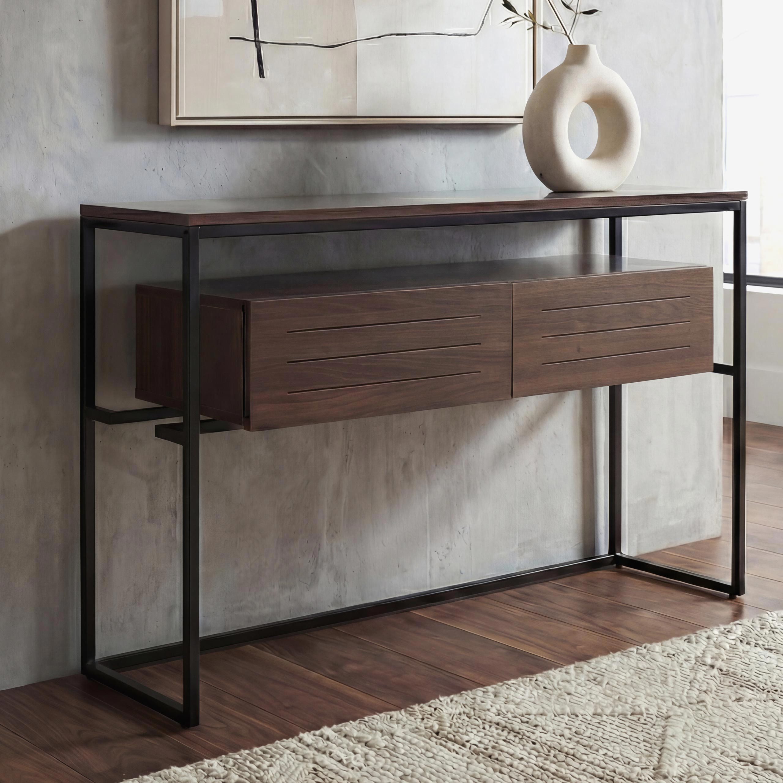 MCW Konsolentisch MCW-P46, Mit Eingriff zum Öffnen der Schubladen