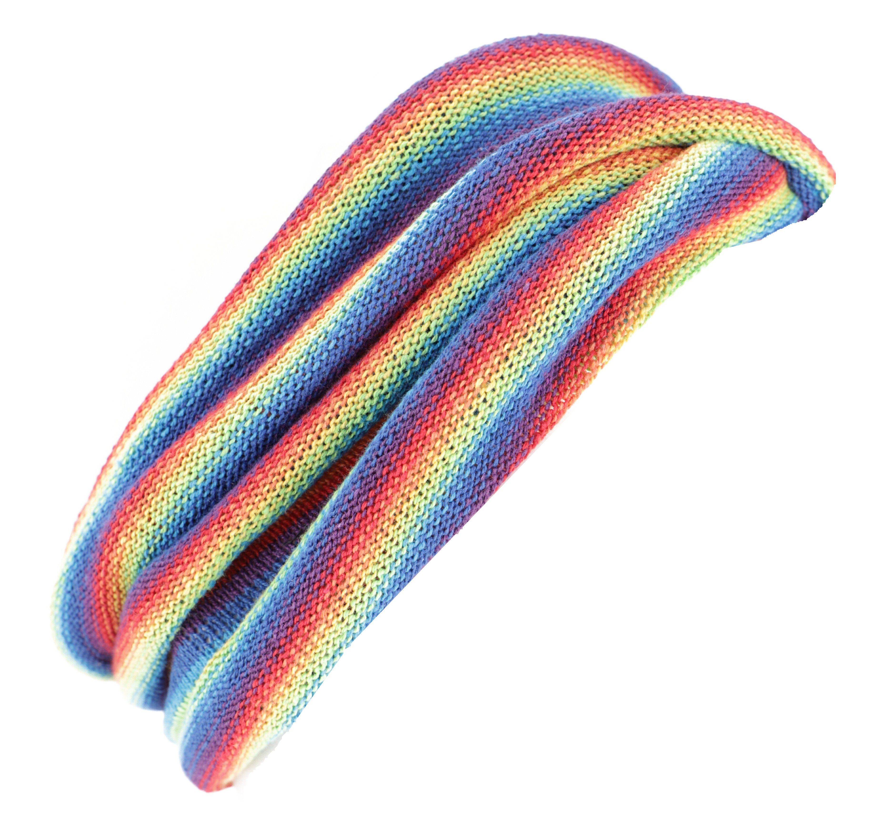 Guru-Shop Stirnband Doppel Haarband, Magic Hairband, Dread Wrap,.. regenbogen