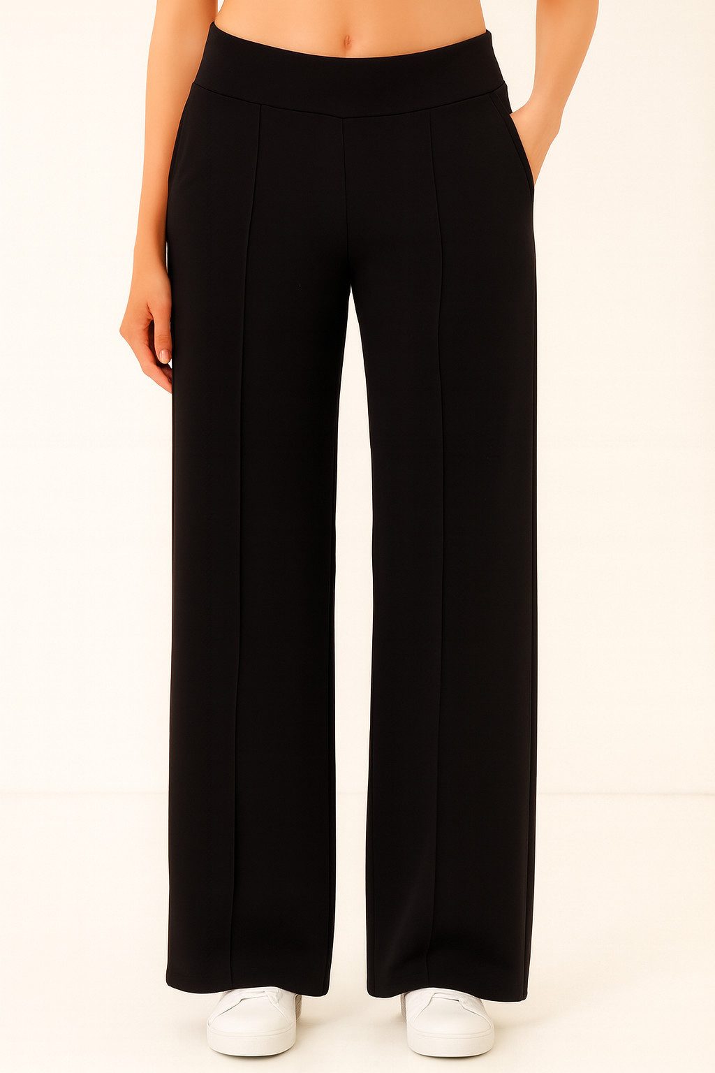 Smith & Solo Jogginghose Damen, Viskose Hose, Elegant Freizeithose Knitterf günstig online kaufen