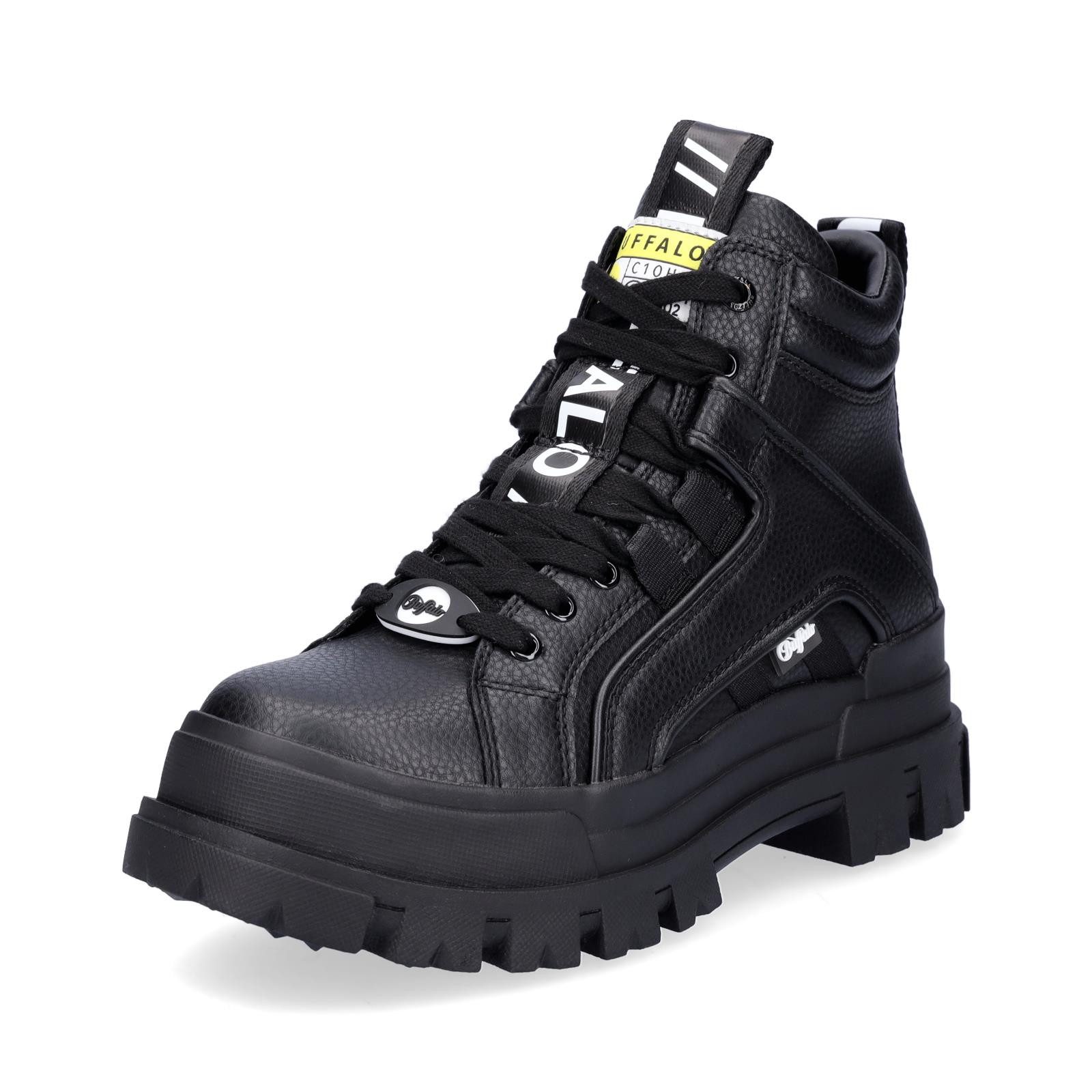 Buffalo Buffalo Damen Plateau Schnürboot Aspha NC Mid schwarz Schnürboots günstig online kaufen