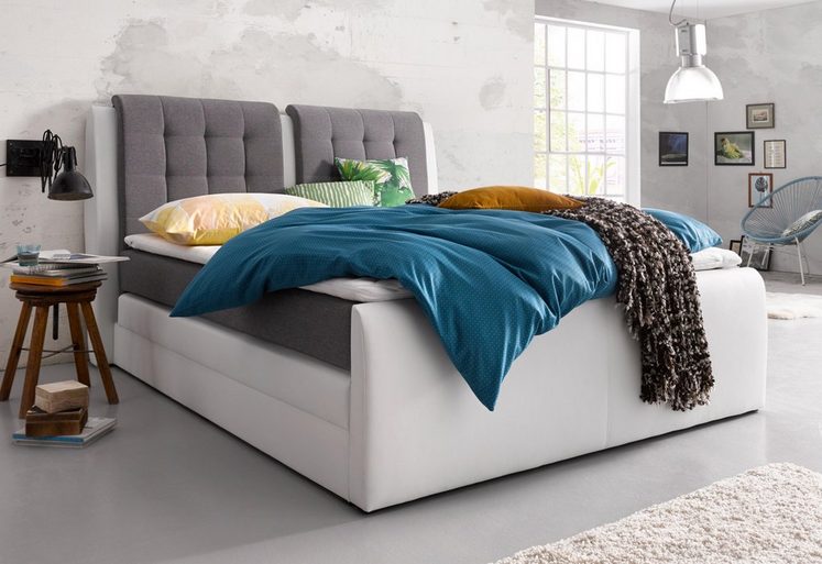 Rubene Boxspringbett mit Bettkasten