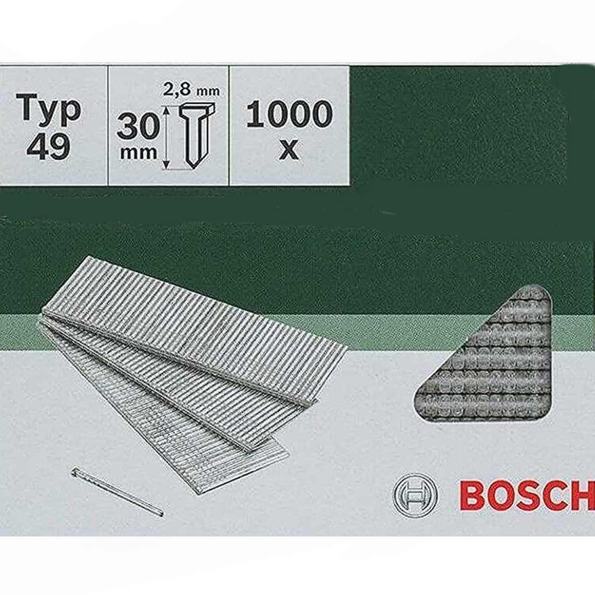 Tackerklammer Bosch Nägel Typ 49 - 2.8 x 1.65 x 30 mm 10000 Stk. 2609255818