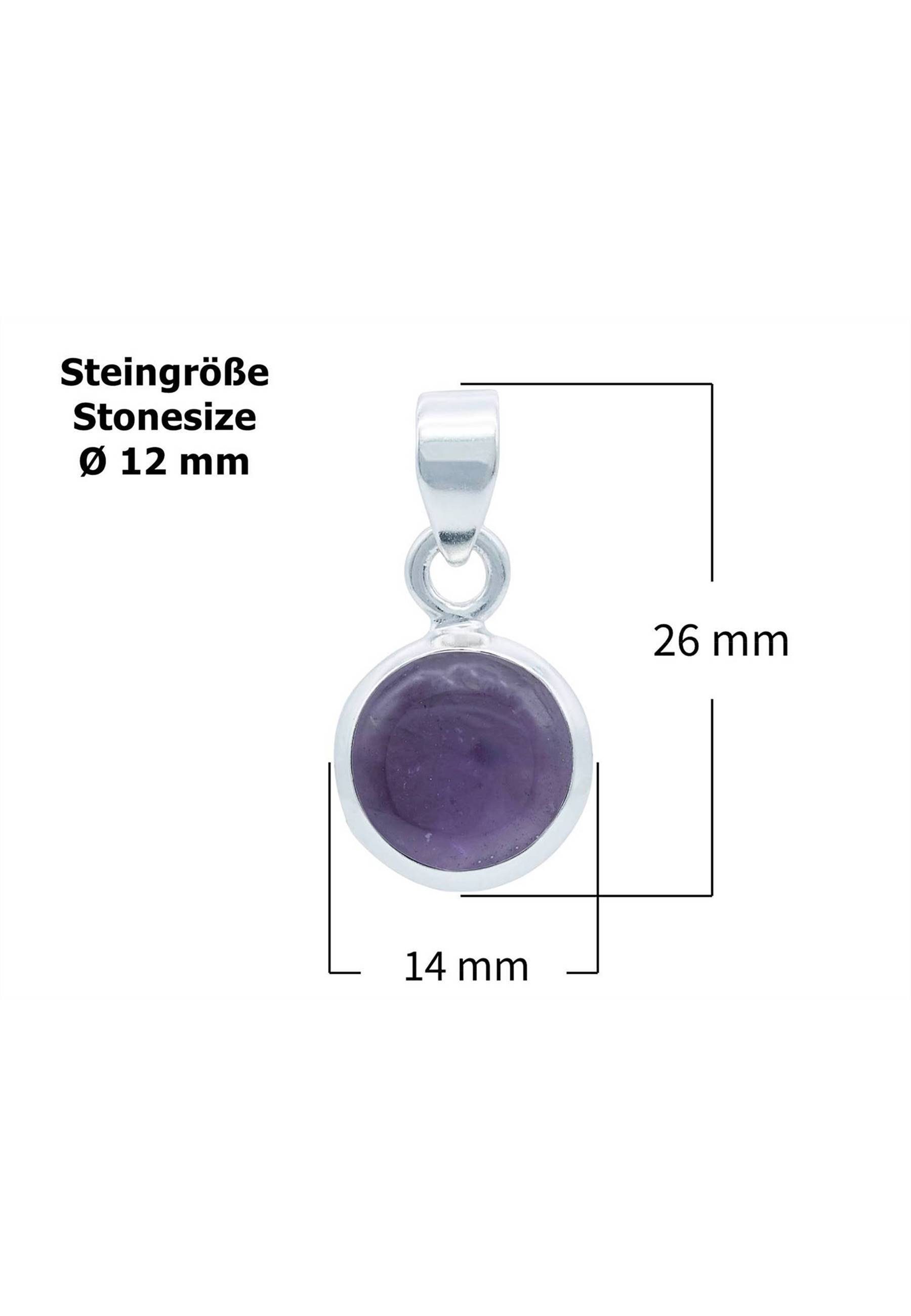 SilbermitAmethyst Anhänger mantraroma Kette mit 925er