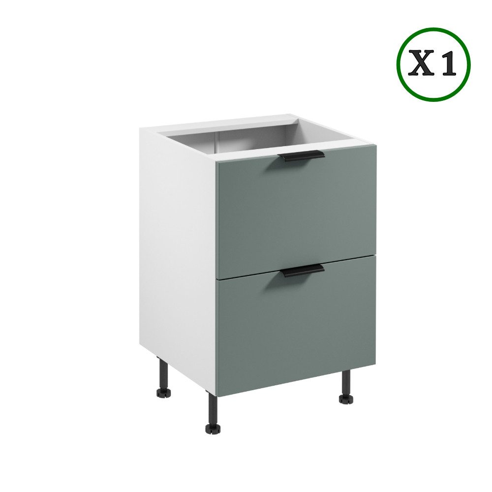 ROYAL24_MARKT Küchenzeile K44-G420 - Sorento - Praktische Lösungen für ein stilvolles Zuhause, (Komplett Set), Matt - Modern - Exzellent.