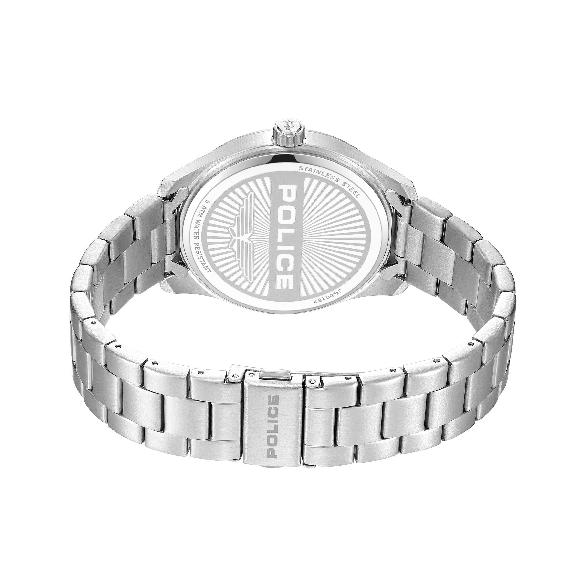 Police Quarzuhr Grille PEWJG0018204, Armbanduhr, Herrenuhr, Edelstahlarmband, analog
