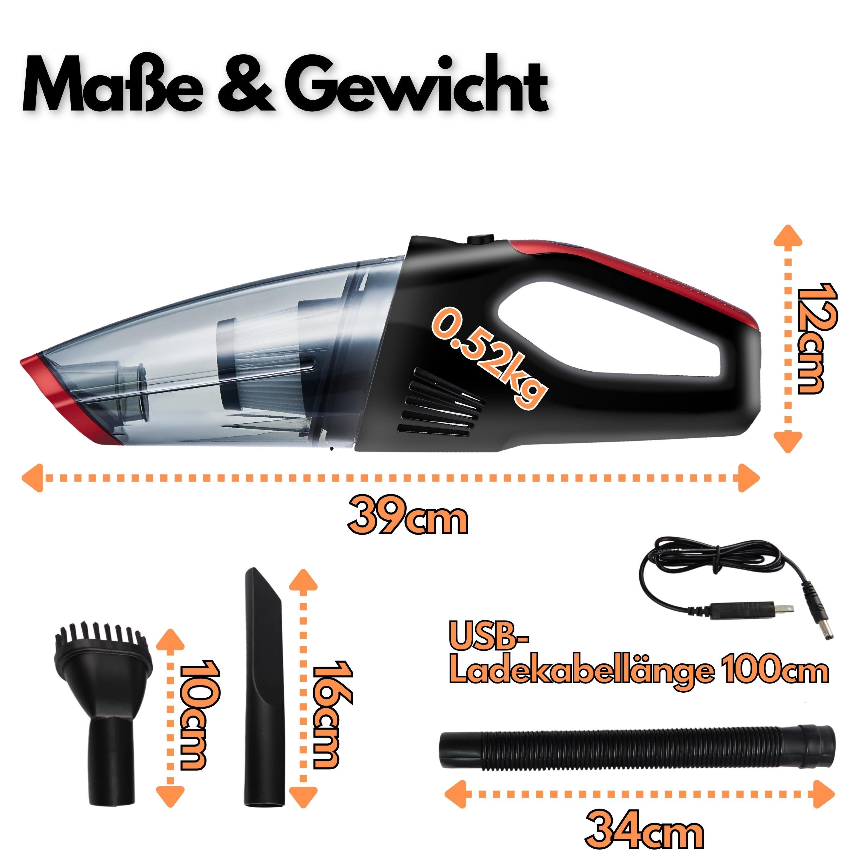 STEINBORG Akku-Handstaubsauger SB-1030, 80 W, beutellos, leicht