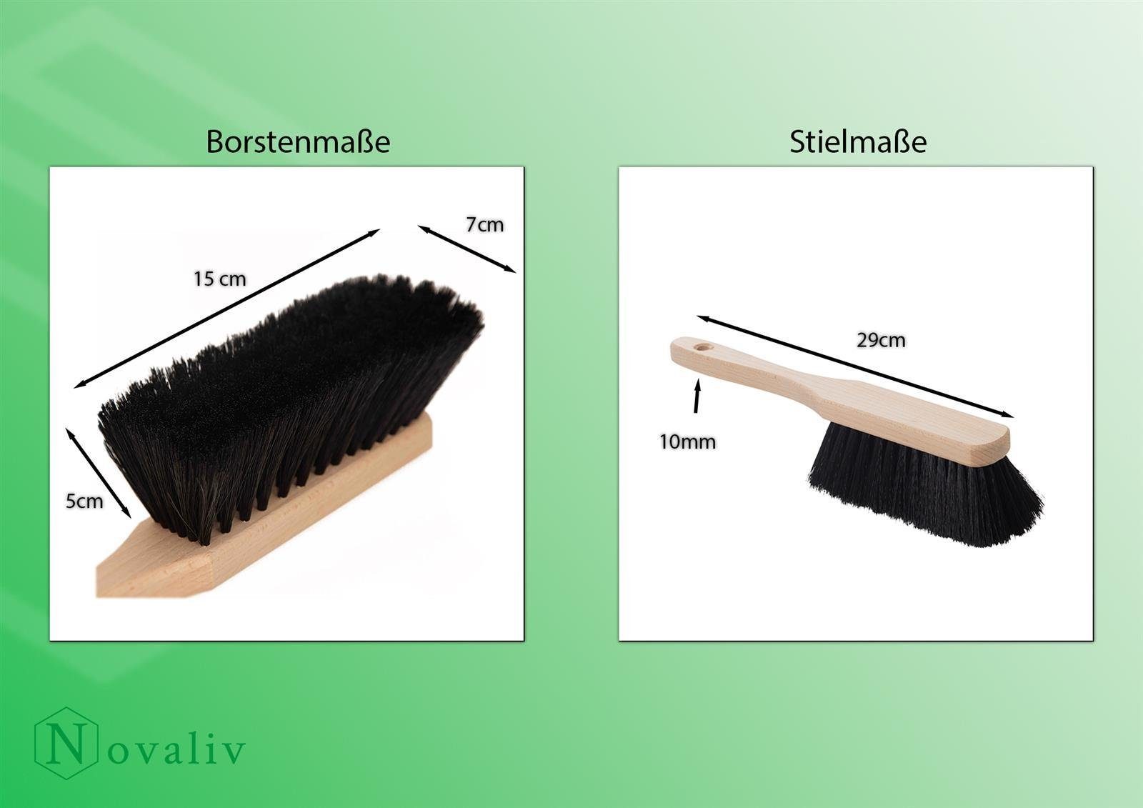 robuste Elastonborsten Straßenbesen, (Spar-Set, -, kehren Kehrblech, Handfeger), Novaliv 2-tlg., Kehrgarnitur draußen,