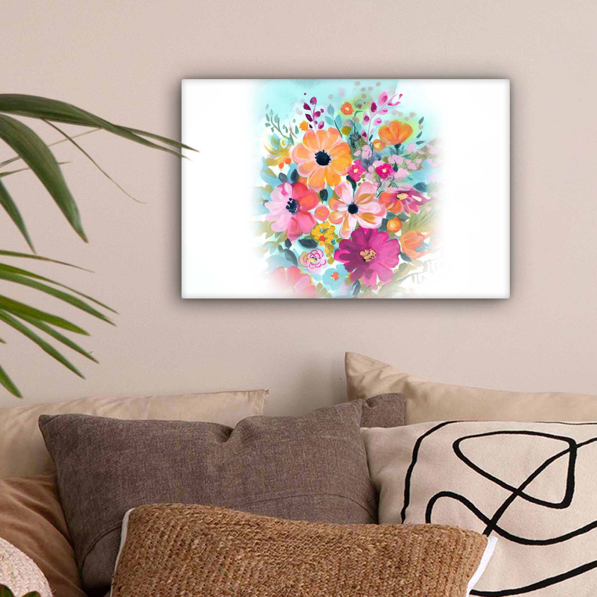 OneMillionCanvasses® Leinwandbild Blumen - Farben - günstig online kaufen