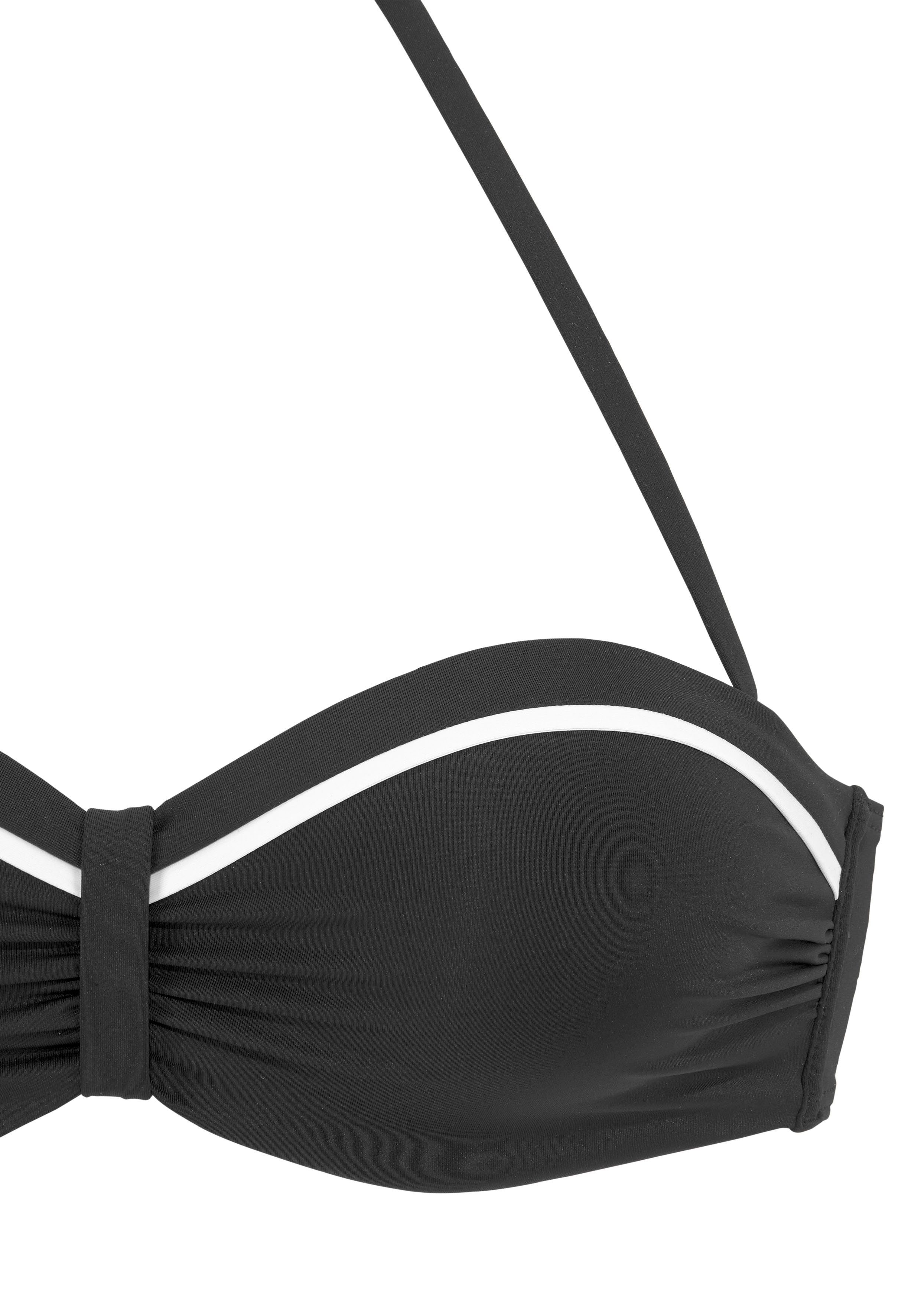 Vivance by Lascana Bügel-Bandeau-Bikini-Top Lorena, mit kontrastfarbenem Piping – Bild 4 von 5