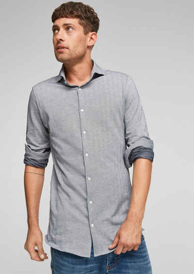 s.Oliver Langarmhemd »Slim: Jerseyhemd mit Muster«