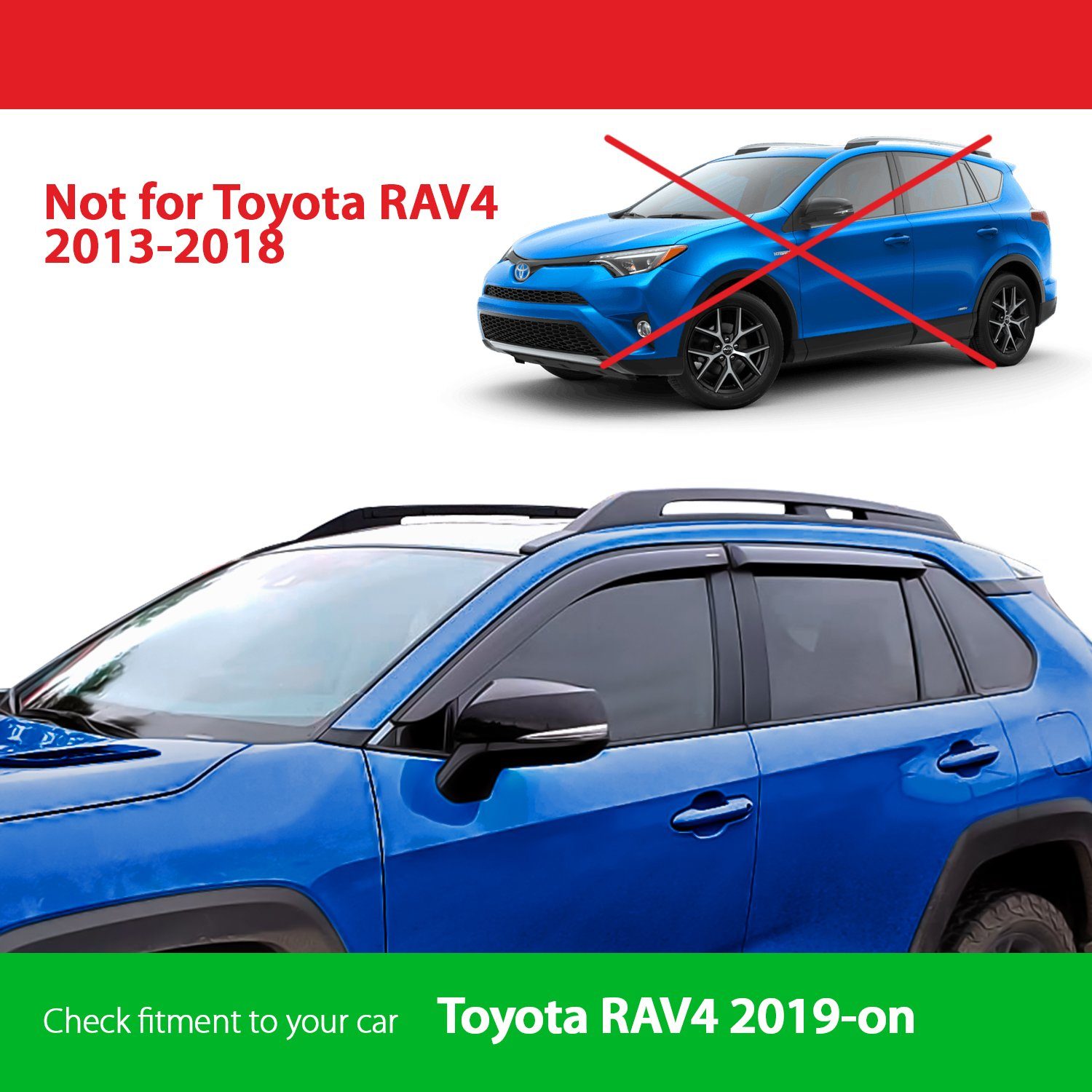 Goodyear Auto-Fußmatte Goodyear Windabweiser Toyota (4 mit St) 2019-2023 für/kompatible RAV4