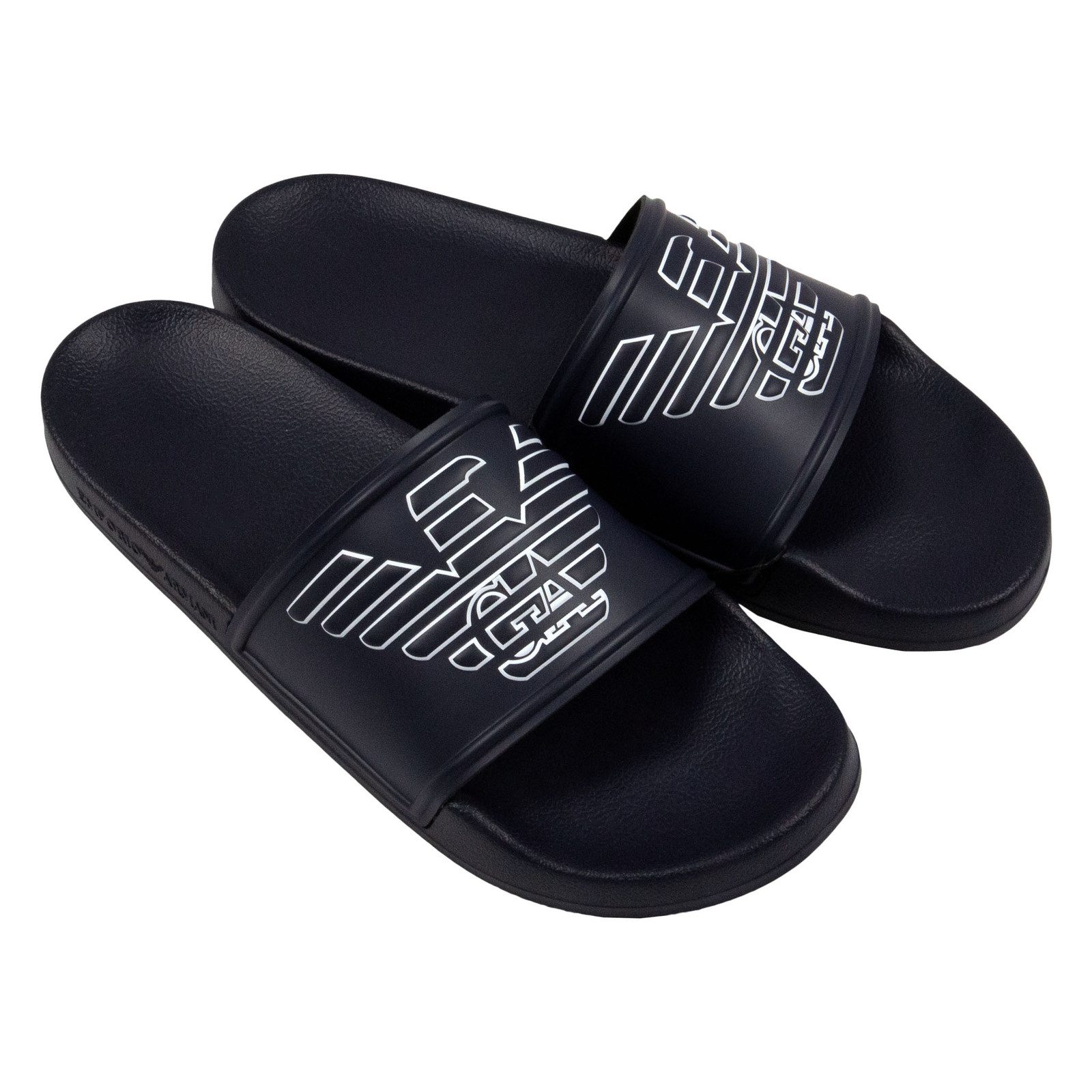 Emporio Armani Badeschuh Badepantolette mit Adler in Relief-Optik günstig online kaufen