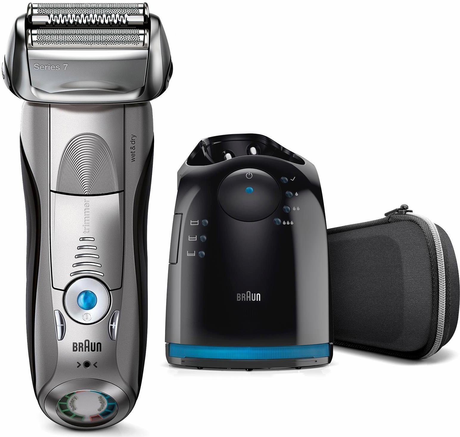 Braun Elektrorasierer Series 7 7898cc,Wet & Dry, mit Reinigungsstation + Premium ReiseEtui