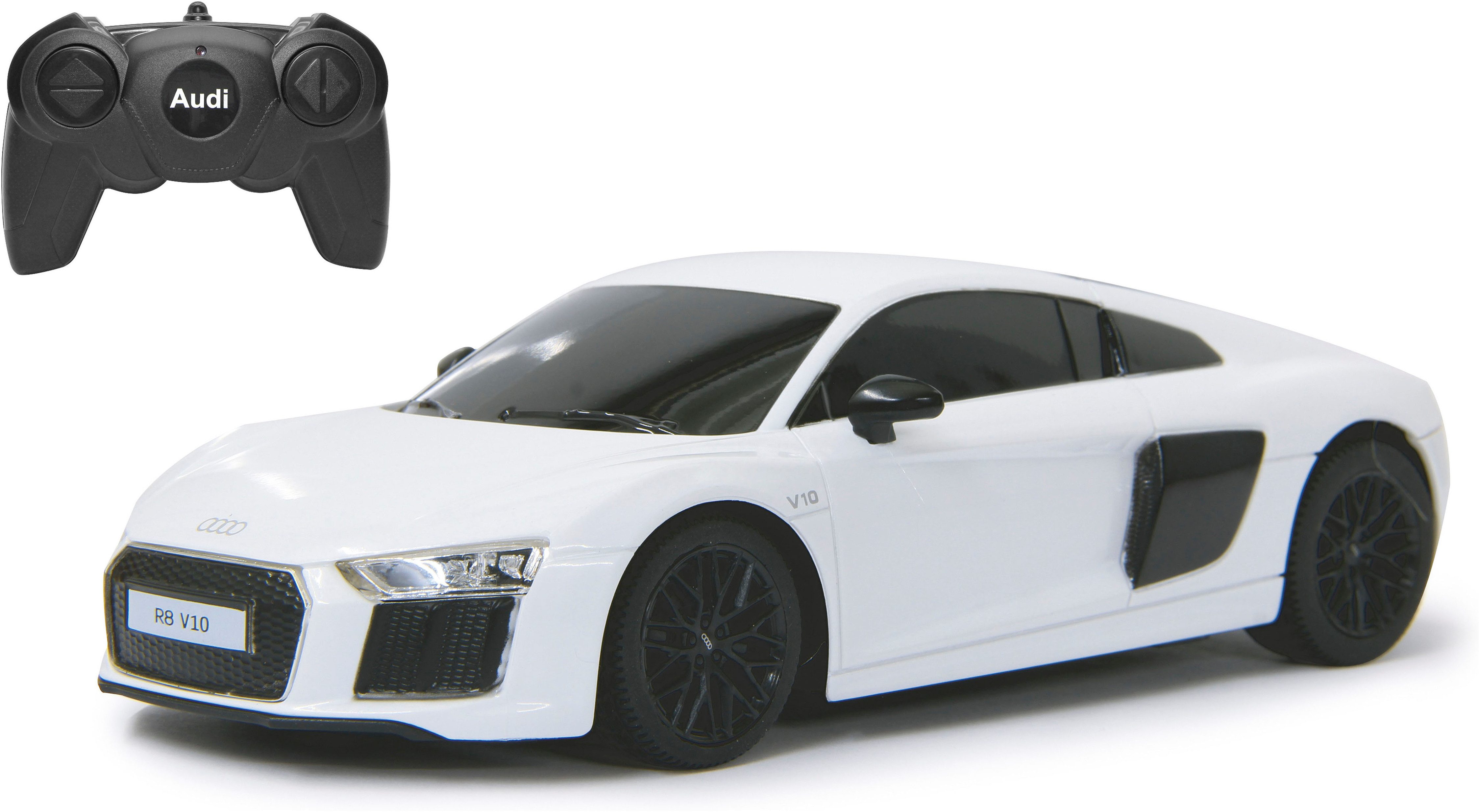 RC-Auto Deluxe Cars, Audi R8 2015, 1:24, weiss 2,4GHz