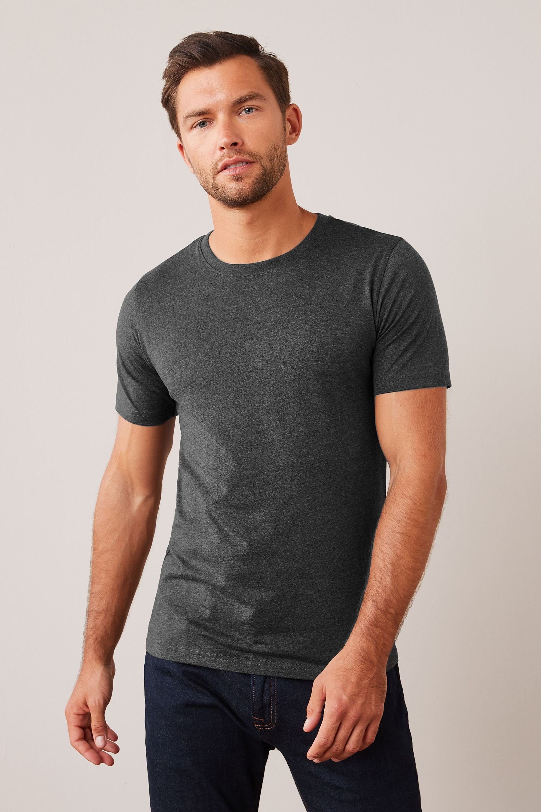 Marl Next Grey Charcoal (1-tlg) T-Shirt