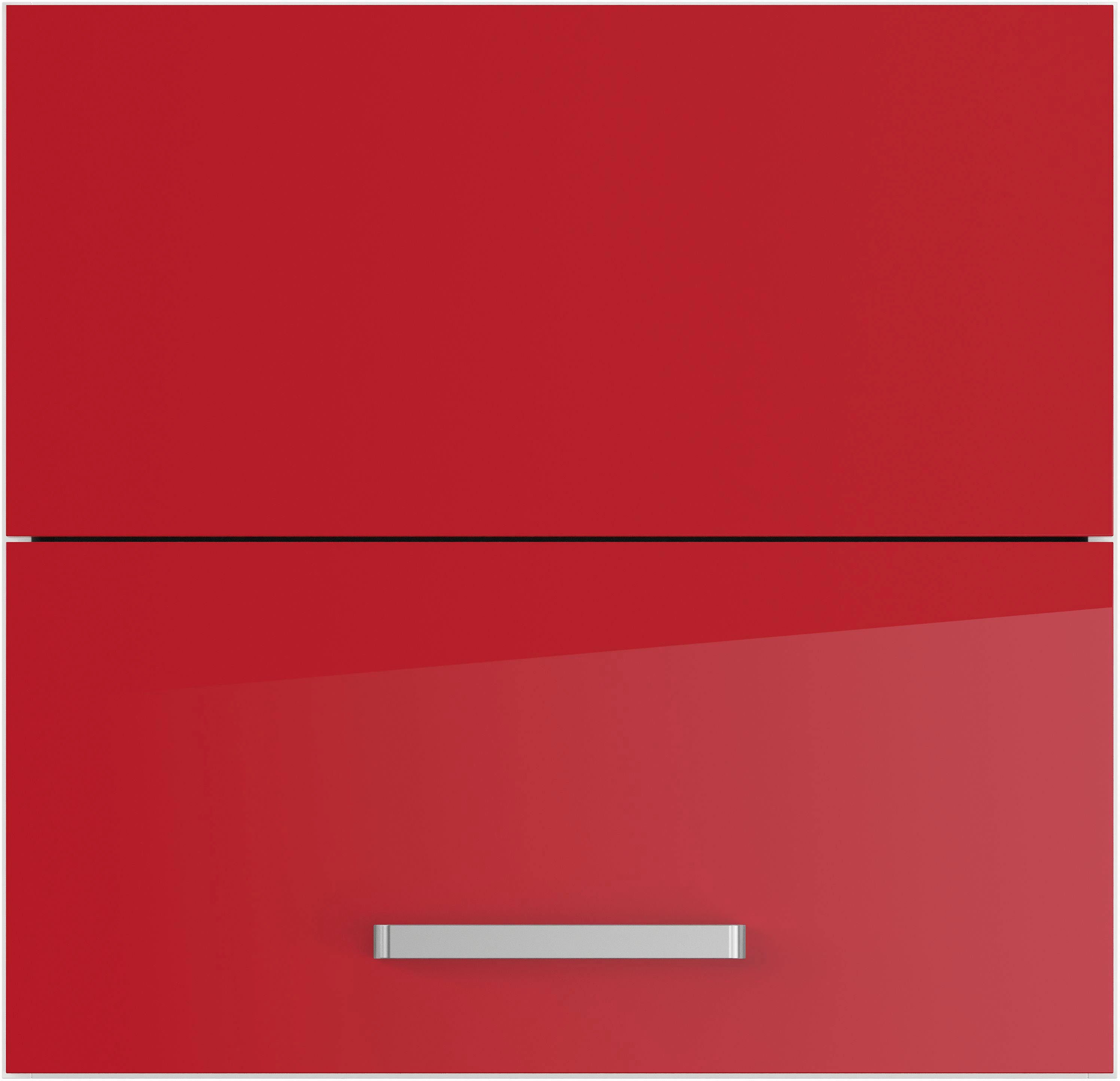 aus mit IMPULS Faltlifthängeschrank Fronten KÜCHEN bestehend "Turin" Rot Falt-Lifttür 2 Hochglanz