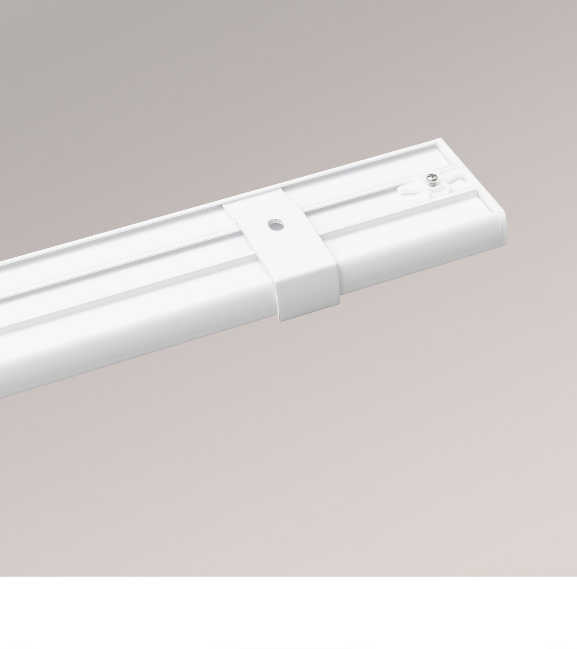 WINDOW FASHION AG Sichtschutzbefestigung SET Vorhangschiene 3 Innl. Deckenmontage, (1-tlg), LxHxB 115x1.3x5cm