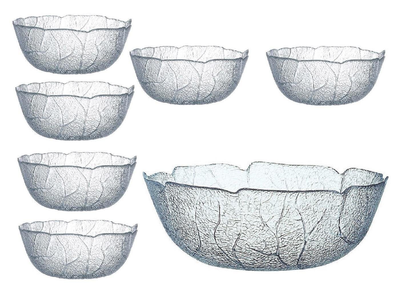 Luminarc Schüssel Luminarc Aspen Schüssel 27 cm+ Schalen 12 cm Set 7 tlg, Glas, (Spar-Set)