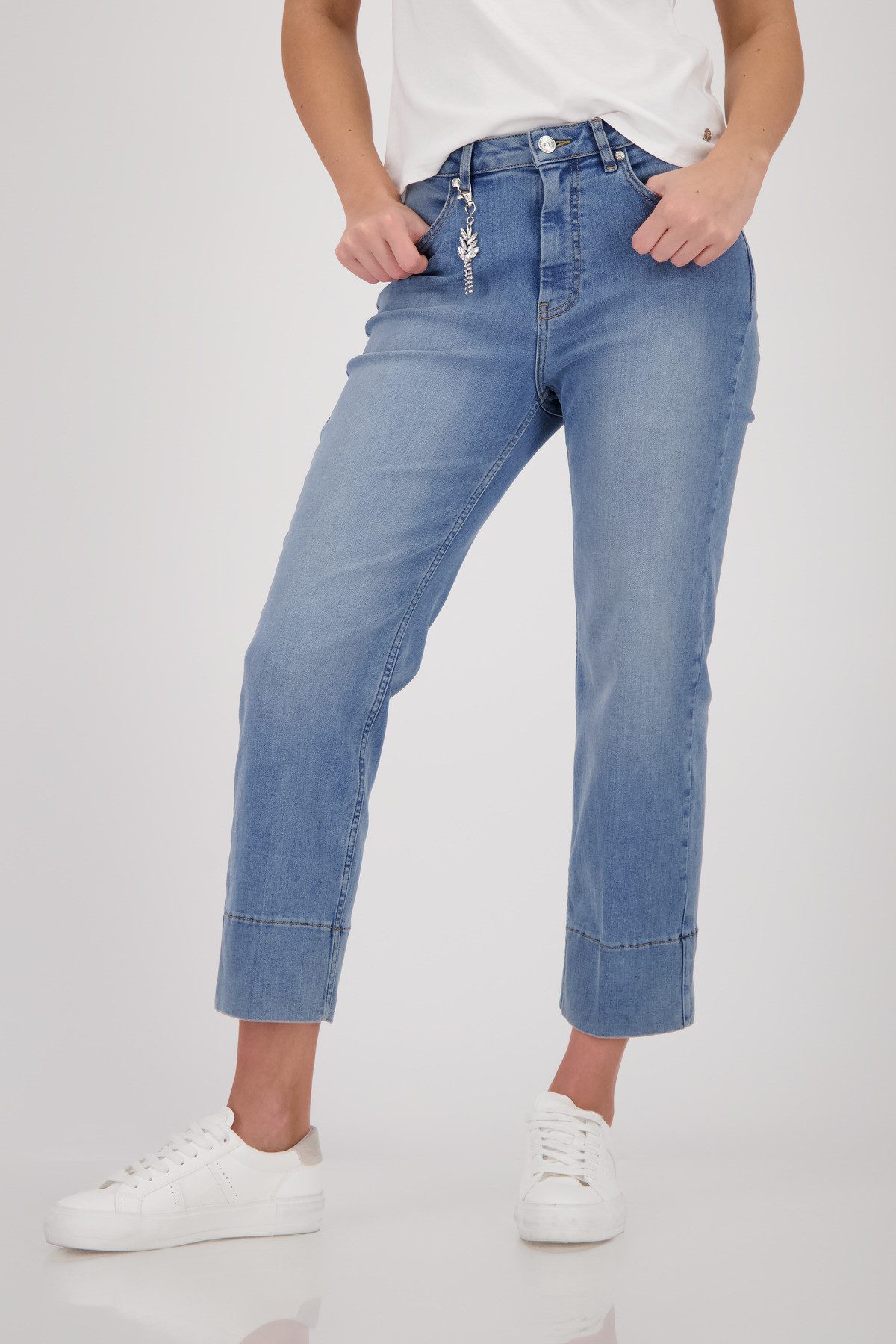 Monari 7/8-Jeans Jeans 64cm Regular fit mit Anhänger